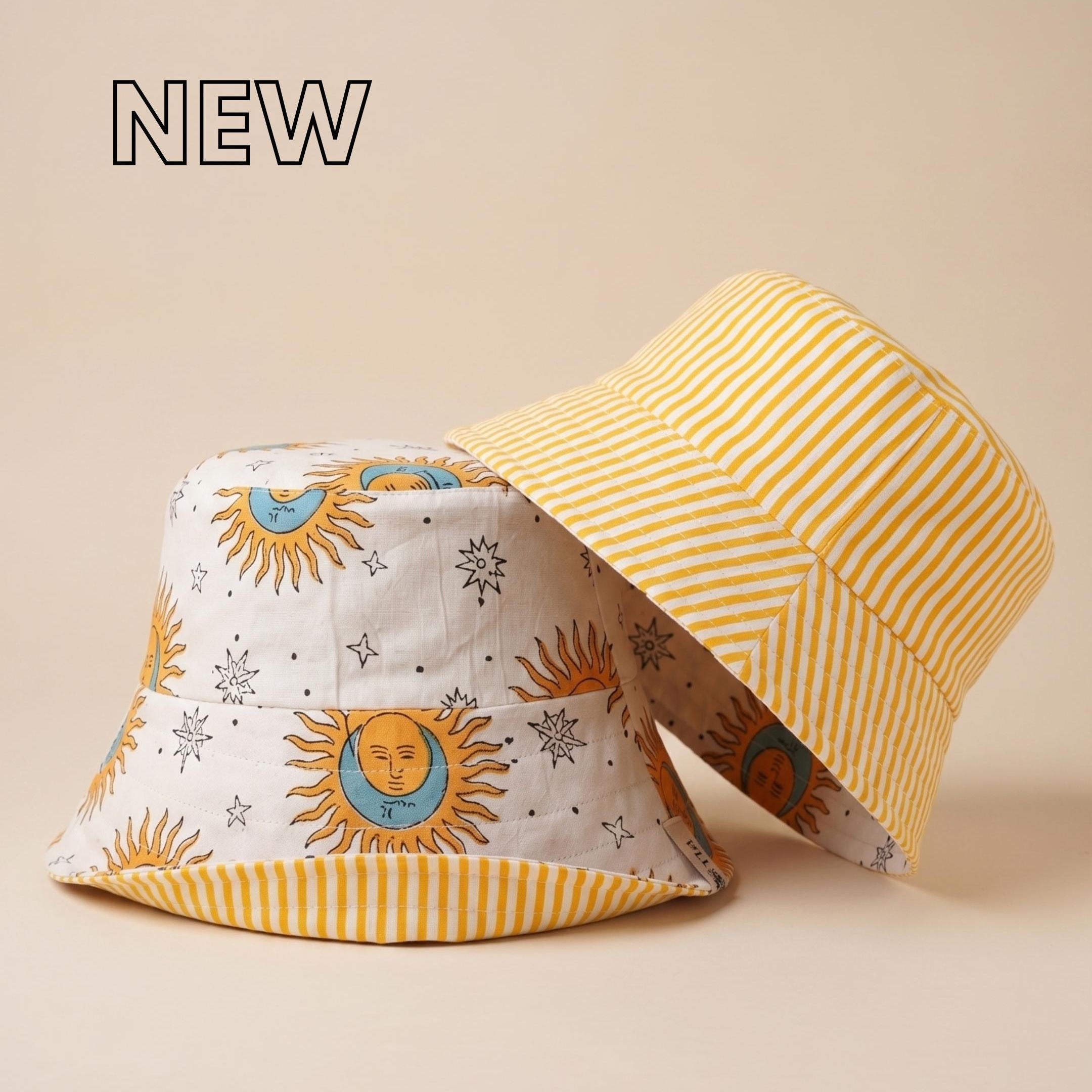 Sun n Moon - Cotton REVERSIBLE Bucket Hat – PHOOLINI display picture 1
