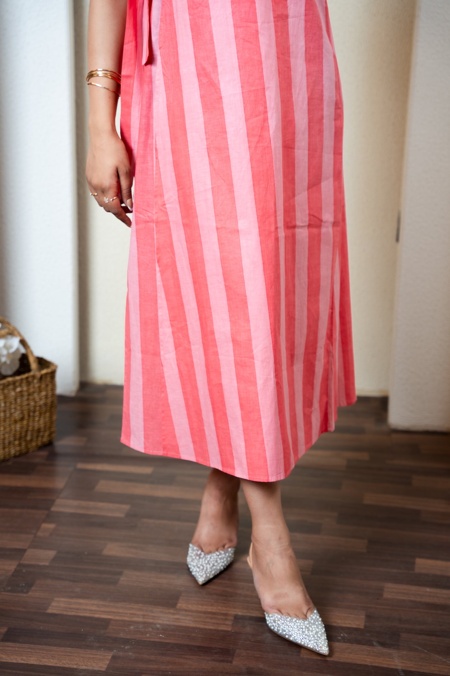 Peach Blush Stripe Dress