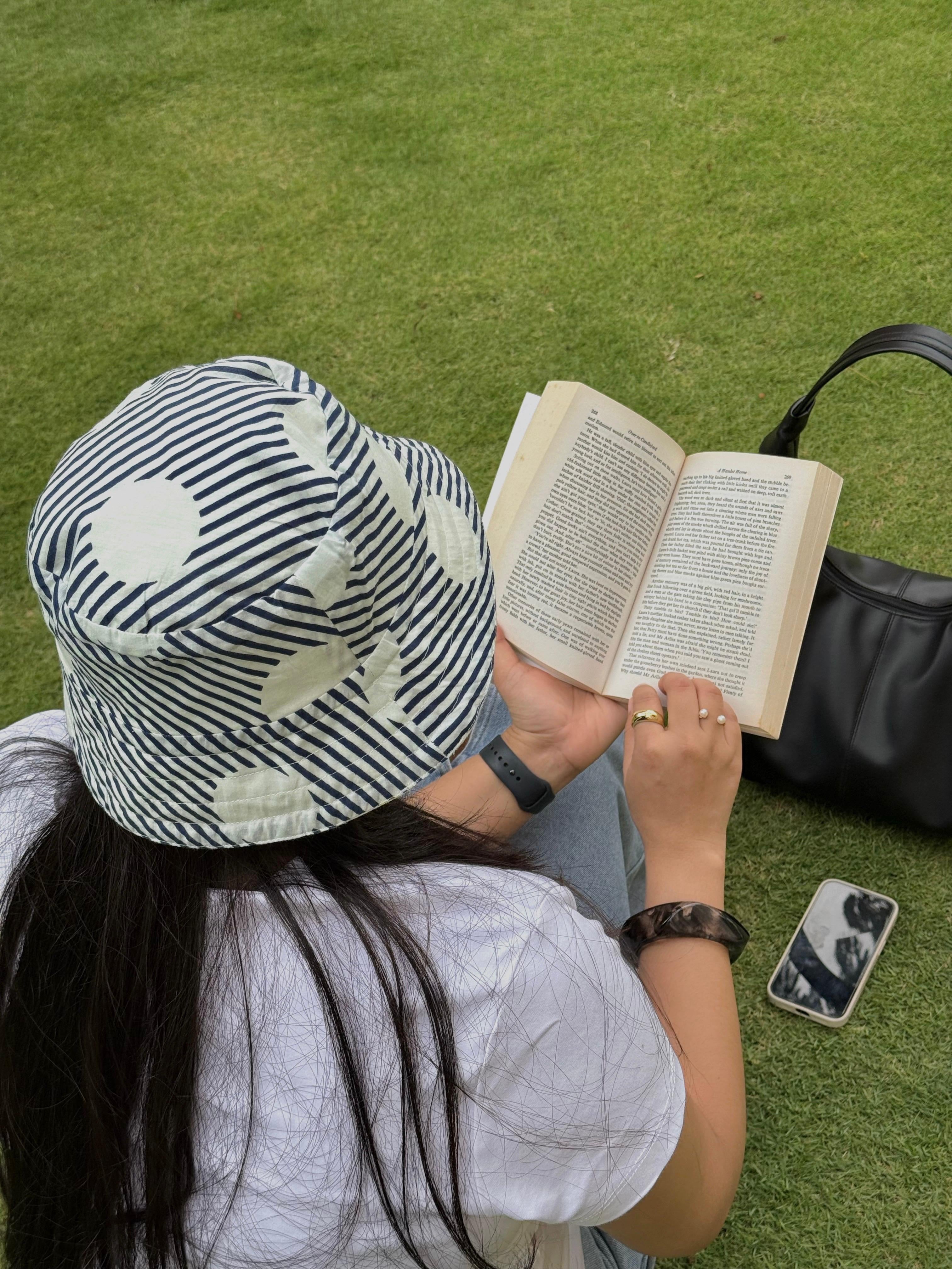 Colour Splash with Polka Stripes - Cotton REVERSIBLE Bucket Hat