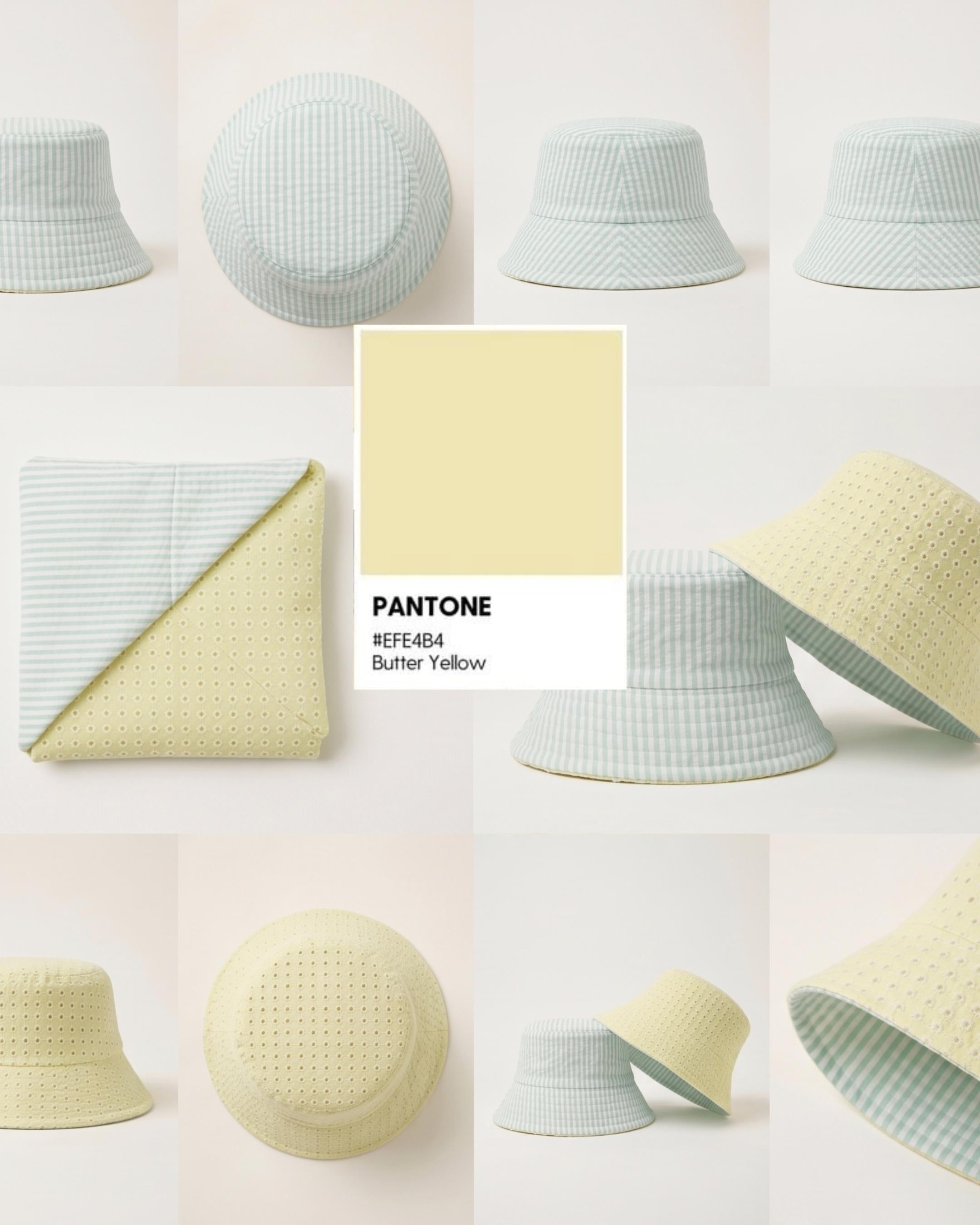 Schiffli Butter - Cotton REVERSIBLE Bucket Hat