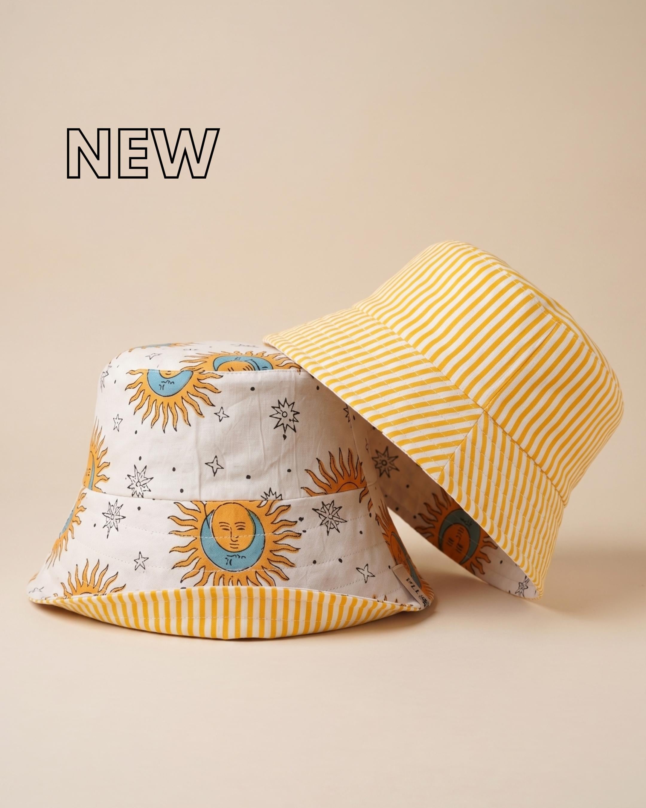 Sun n Moon - Cotton REVERSIBLE Bucket Hat