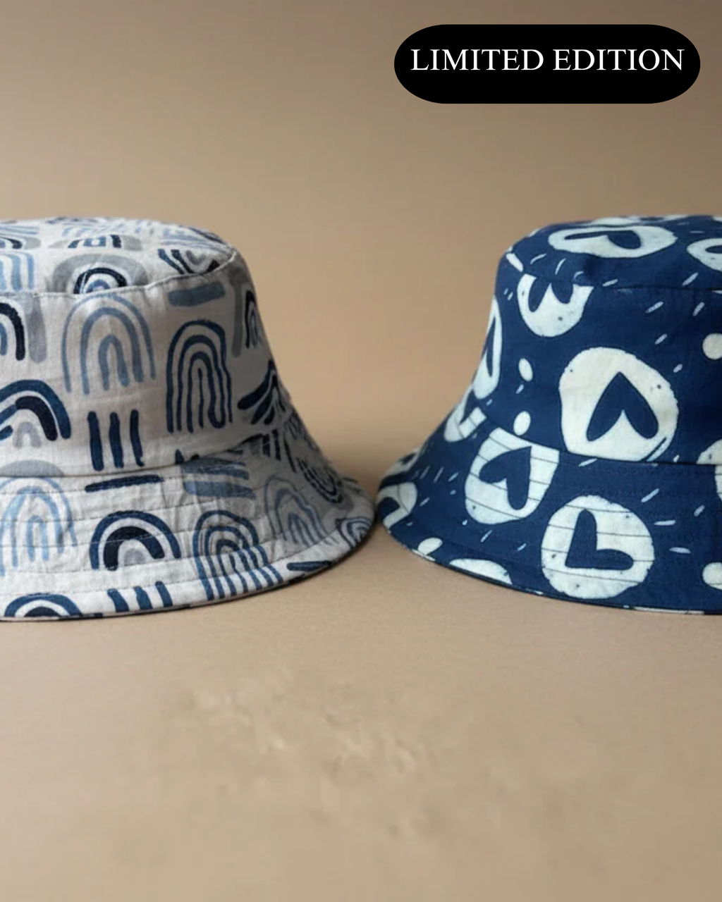 Hat got Hearts - Cotton REVERSIBLE Bucket Hat