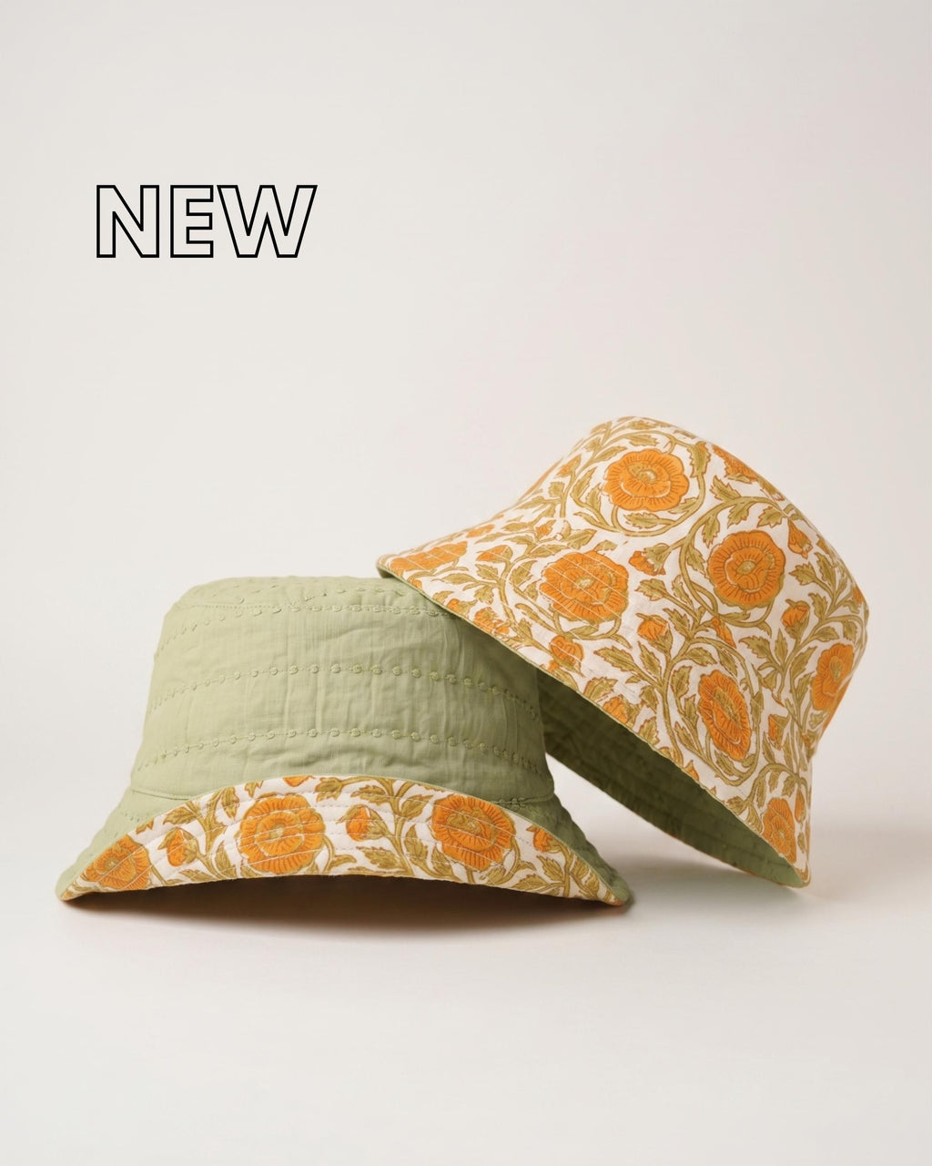 Olive Premium - Cotton REVERSIBLE Bucket Hat
