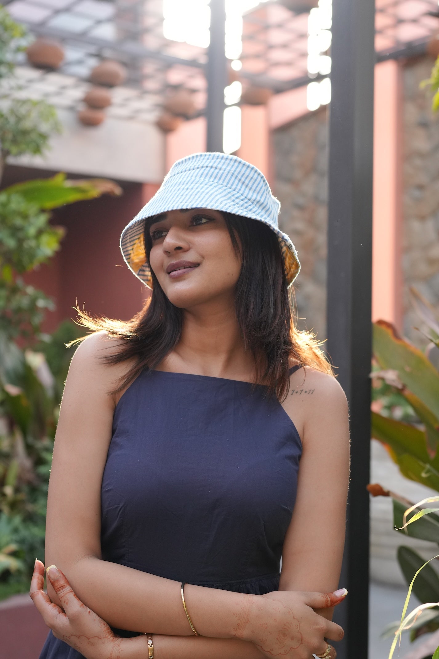 Summer Lemon - Cotton REVERSIBLE Bucket Hat