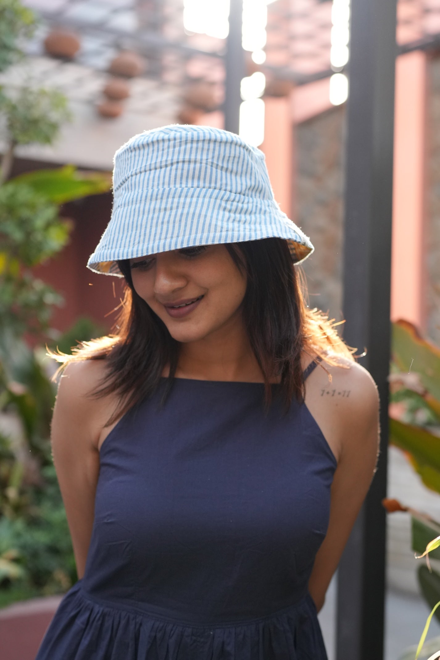 Summer Lemon - Cotton REVERSIBLE Bucket Hat