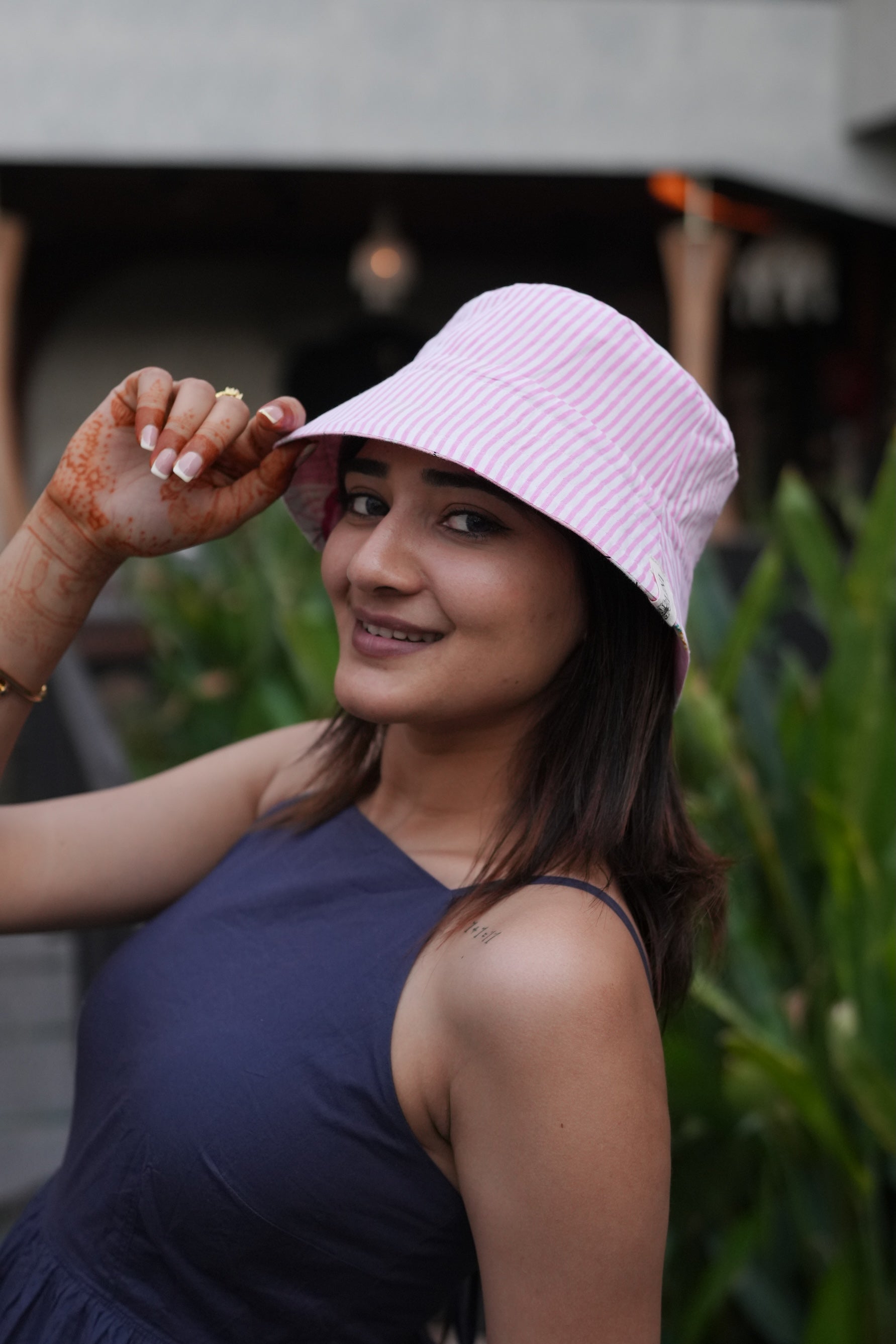 Flamingos and Pineapples - Cotton REVERSIBLE Bucket Hat