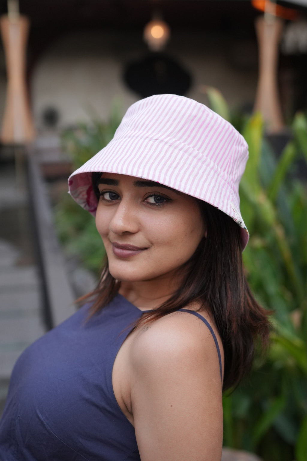 Flamingos and Pineapples - Cotton REVERSIBLE Bucket Hat