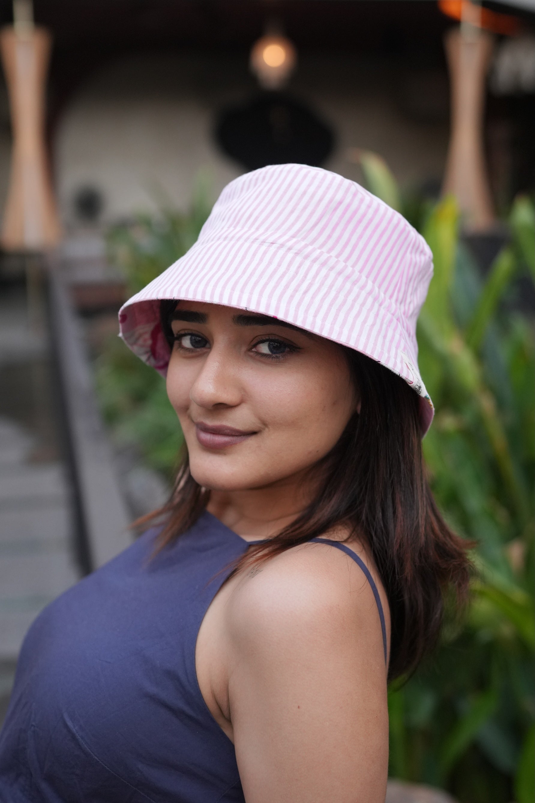 Flamingos and Pineapples - Cotton REVERSIBLE Bucket Hat