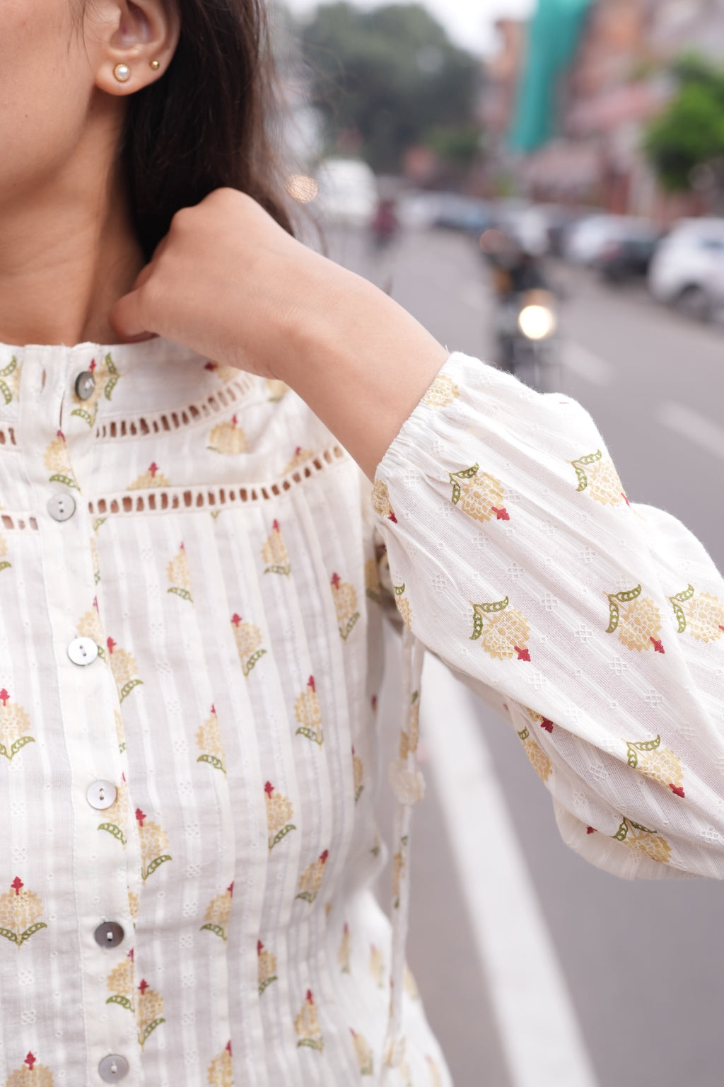 Dobby Lumière Blouse/Top