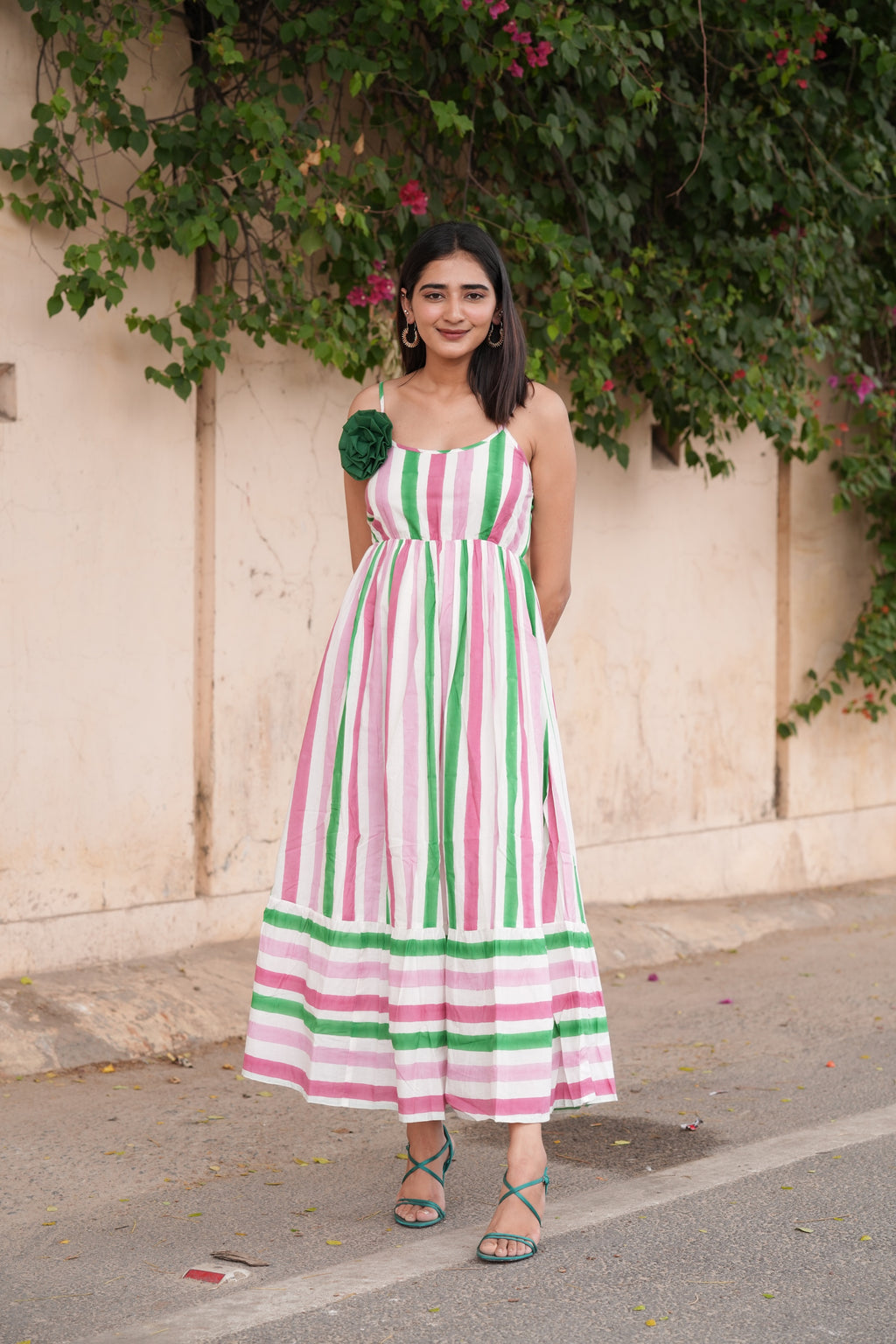 Watermelon Hand-Block Dress