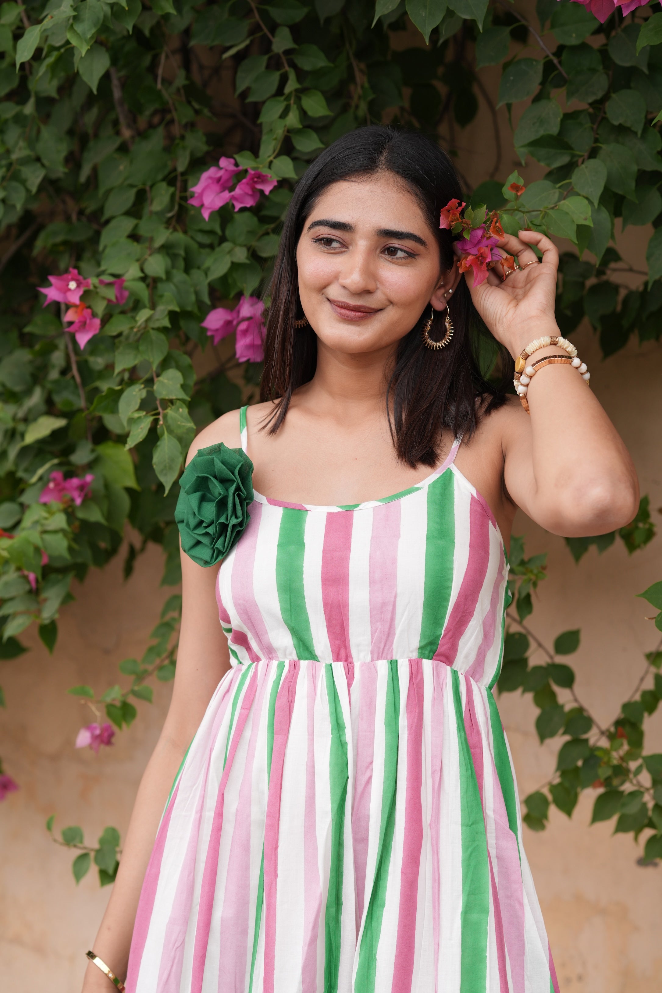 Watermelon Hand-Block Dress