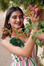 Watermelon Hand-Block Dress