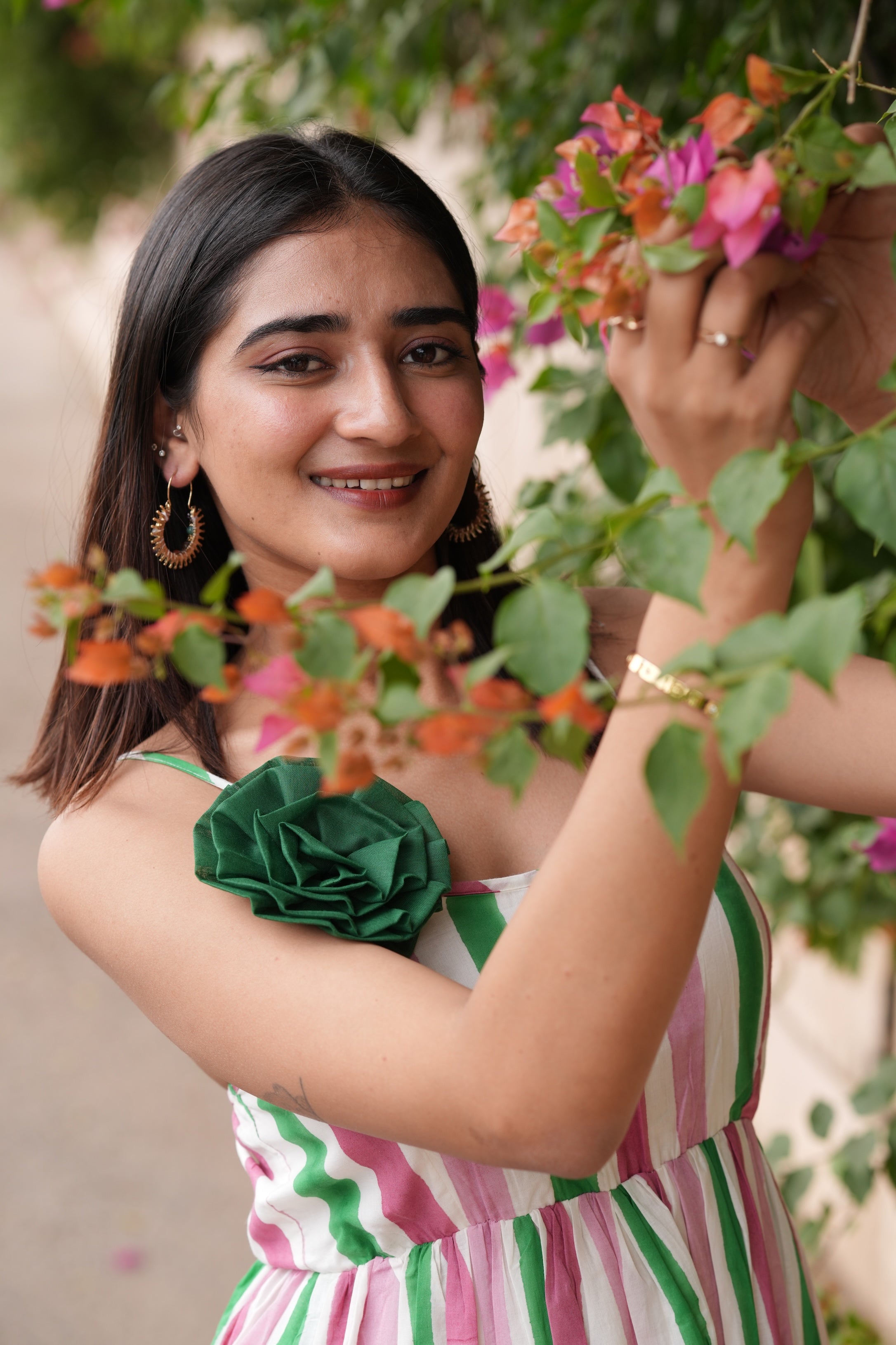 Watermelon Hand-Block Dress