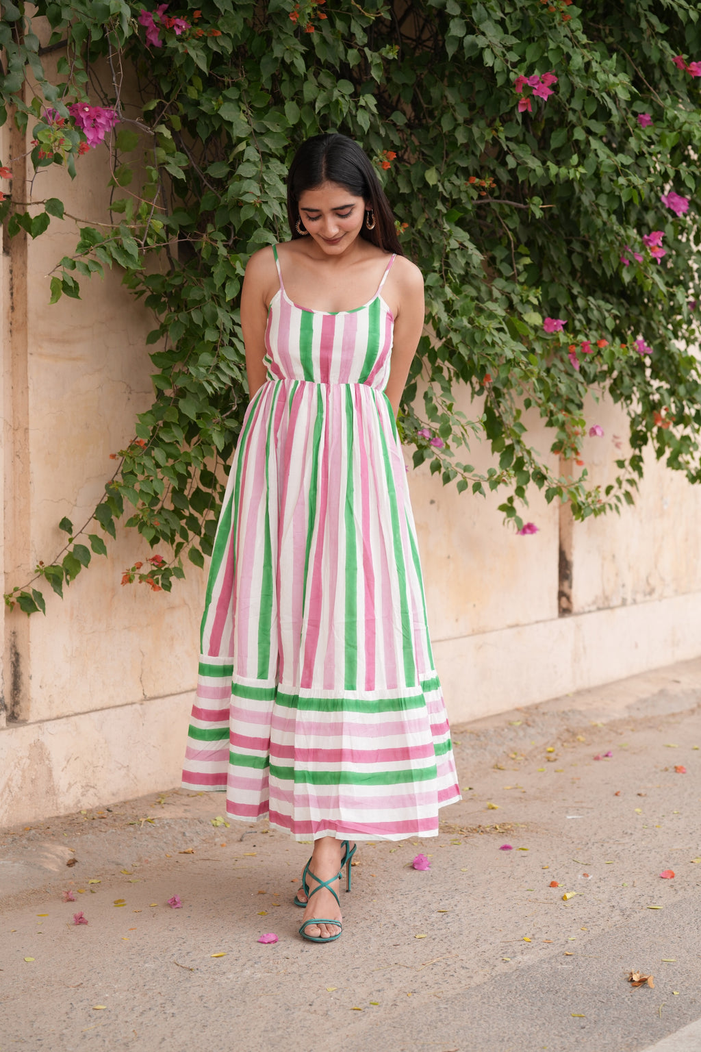 Watermelon Hand-Block Dress
