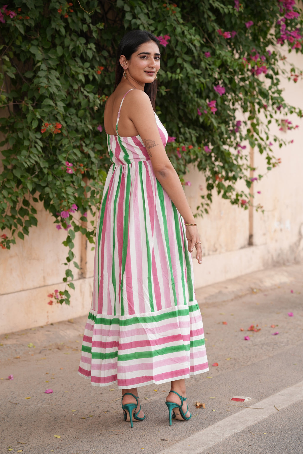 Watermelon Hand-Block Dress