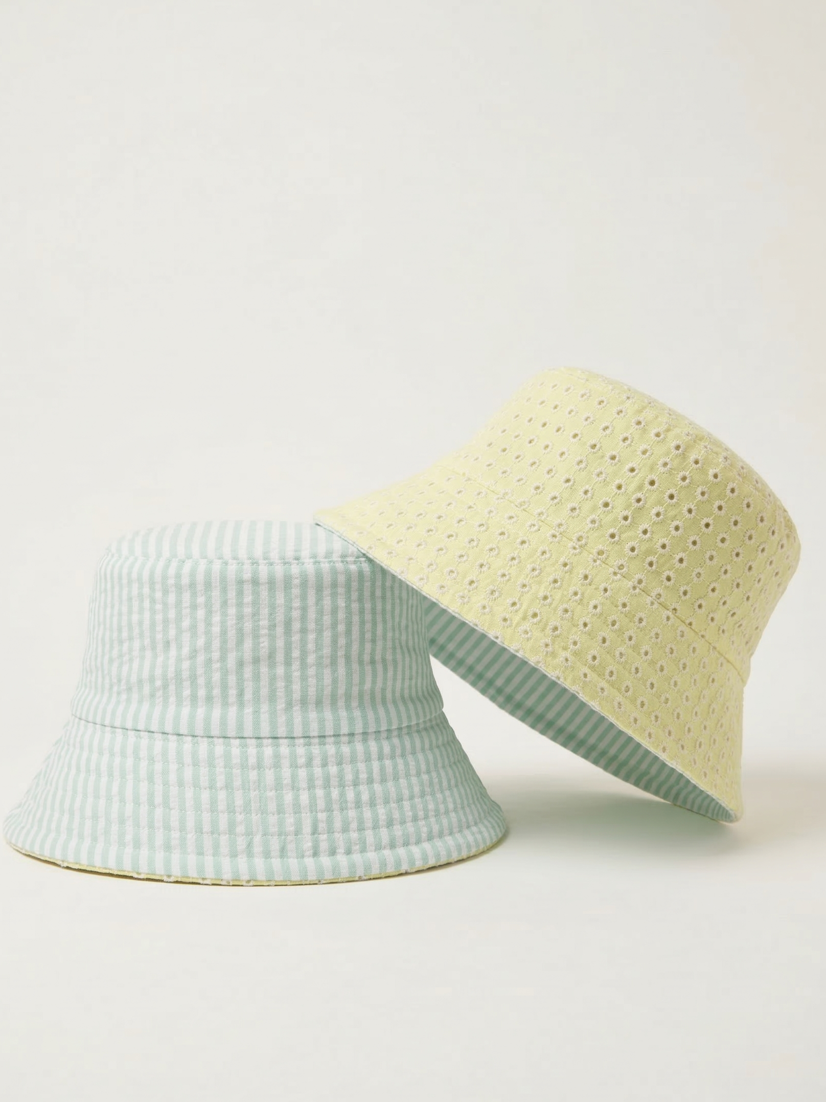 Schiffli Butter - Cotton REVERSIBLE Bucket Hat