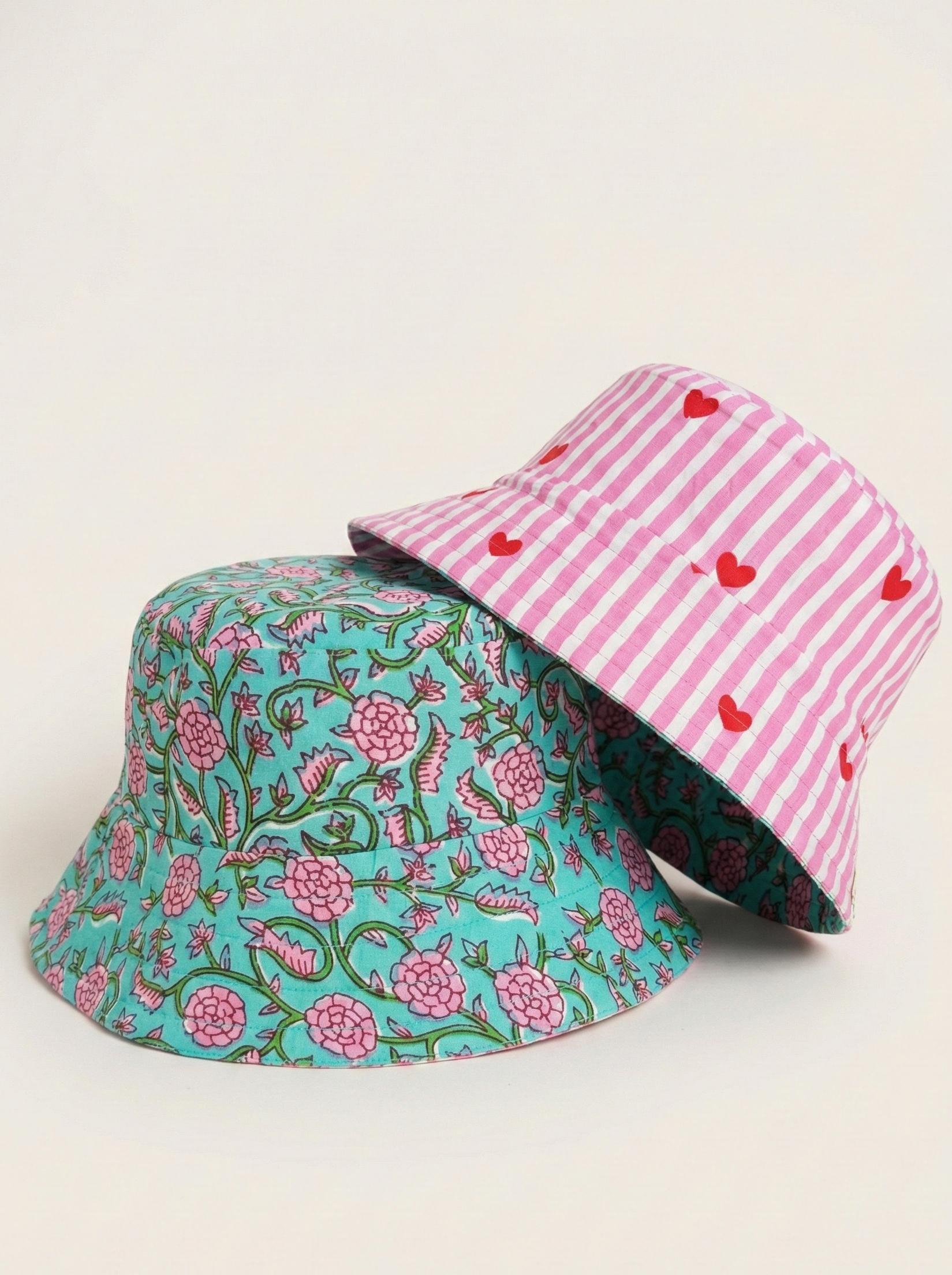 Green flora - Cotton REVERSIBLE Bucket Hat
