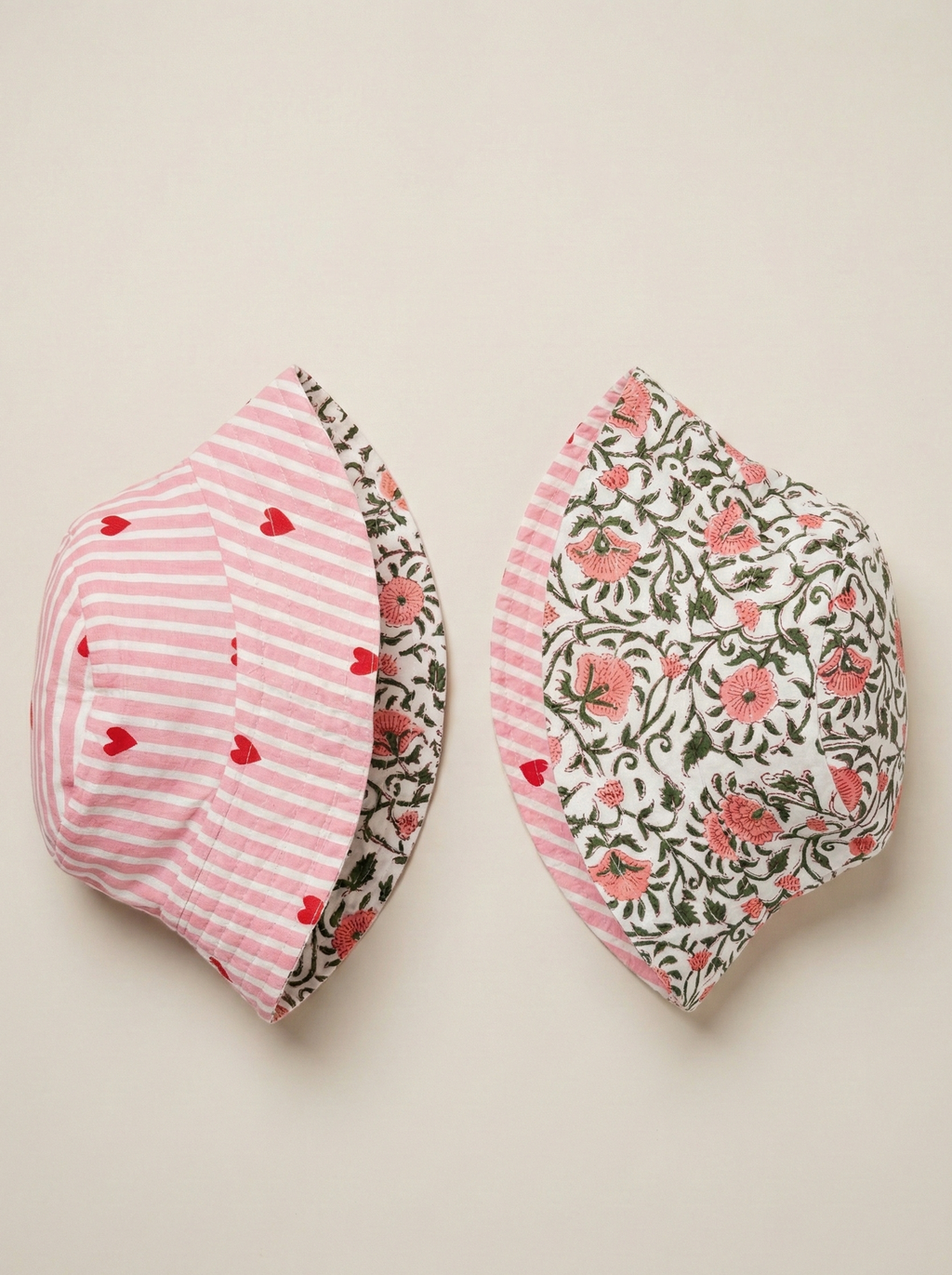 Pink Petals - Cotton REVERSIBLE Bucket Hat