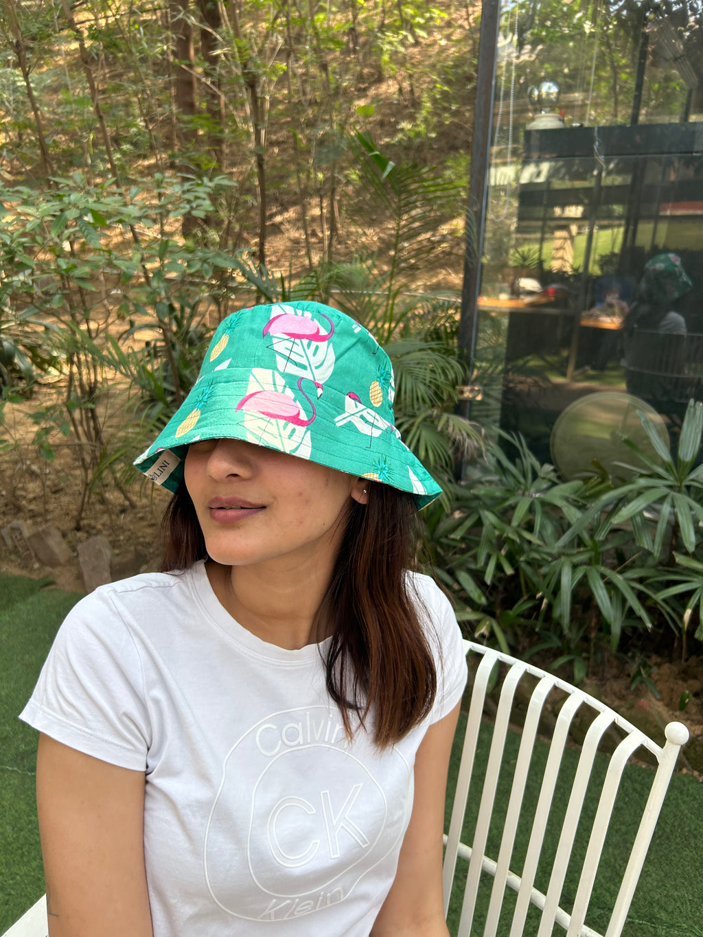 Jungle Flamingo Oasis - Cotton Bucket Hat
