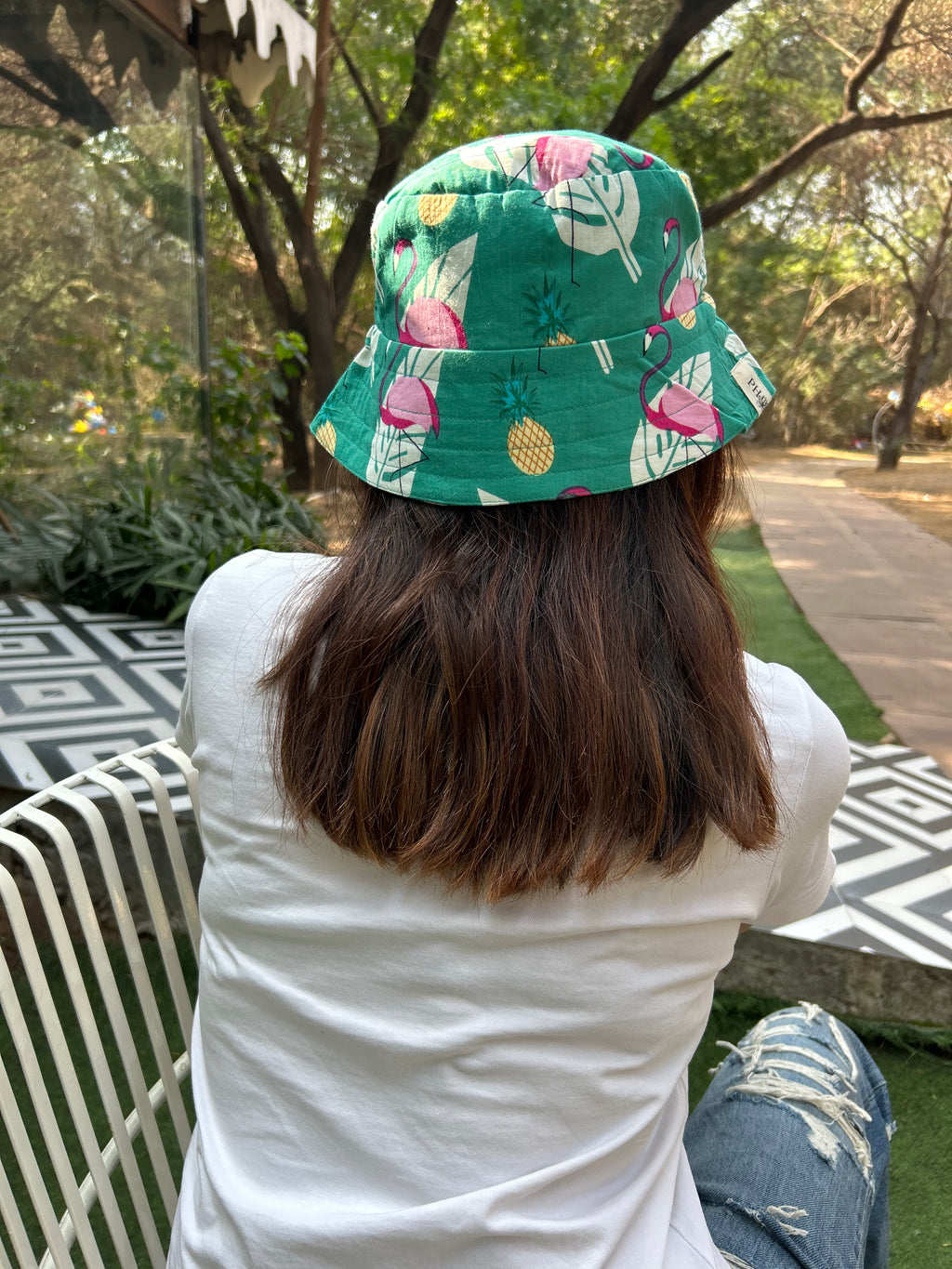 Jungle Flamingo Oasis - Cotton Bucket Hat