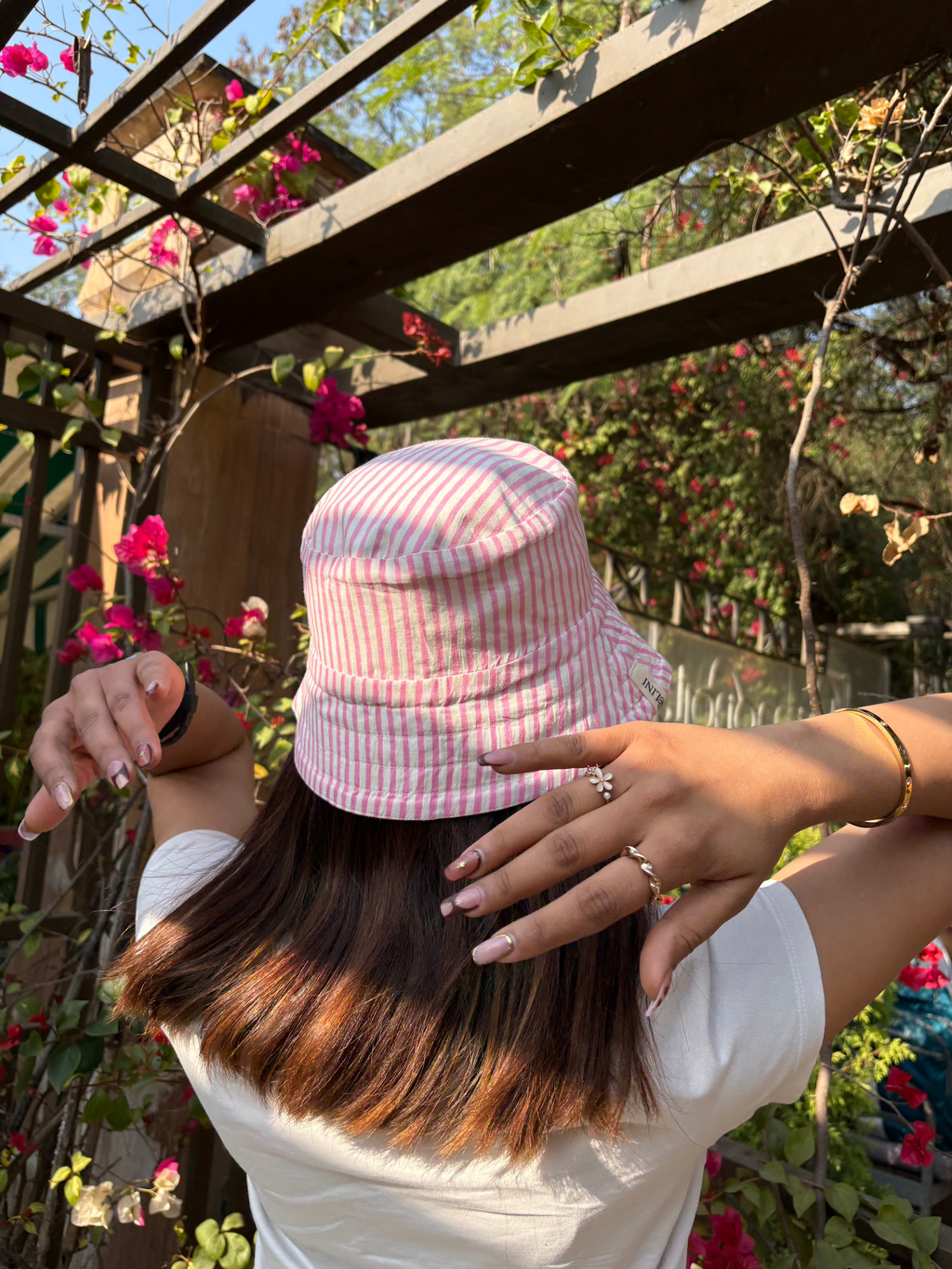 Flamingos and Pineapples - Cotton REVERSIBLE Bucket Hat