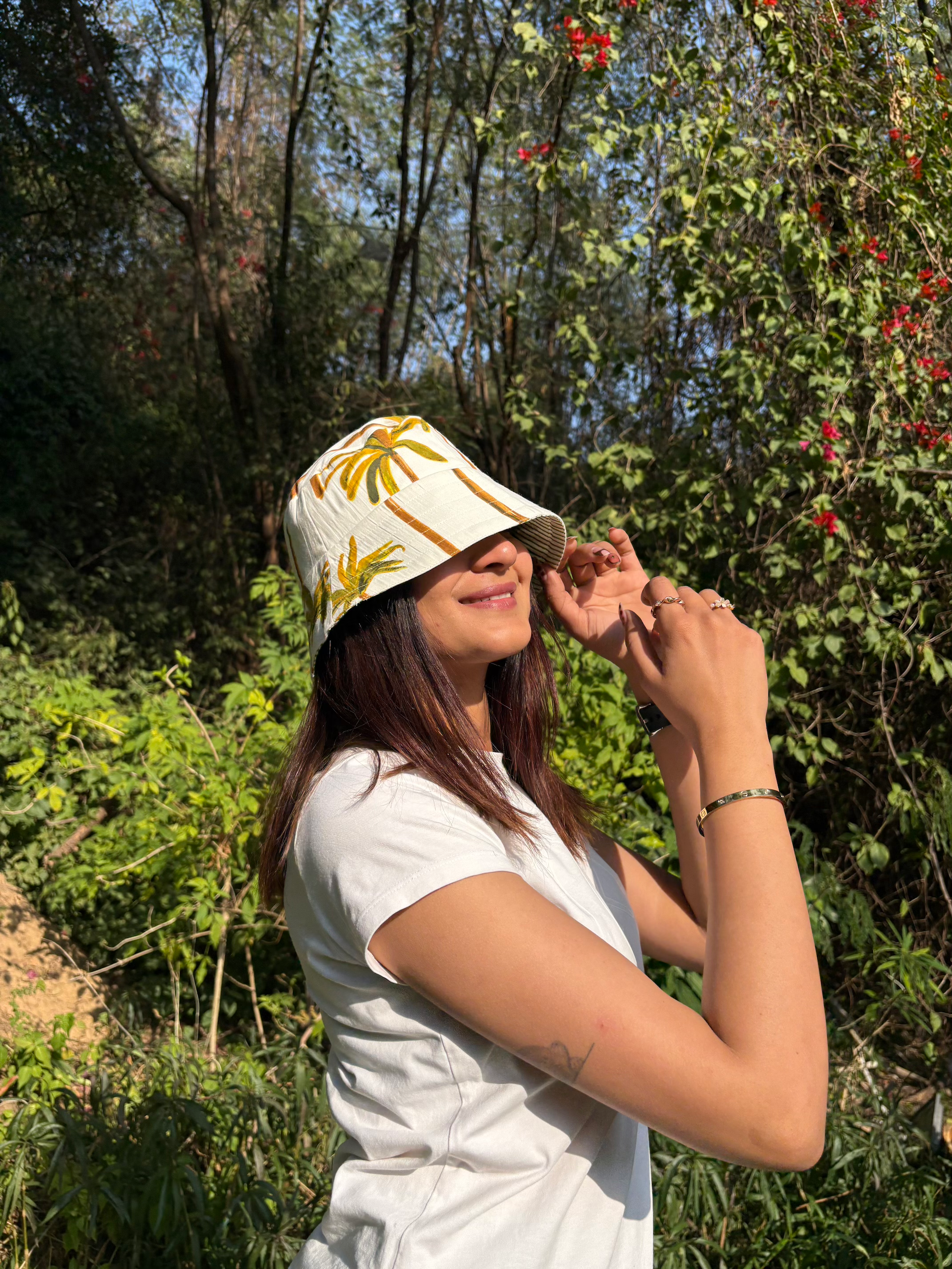Palm Escape - Cotton REVERSIBLE Bucket Hat