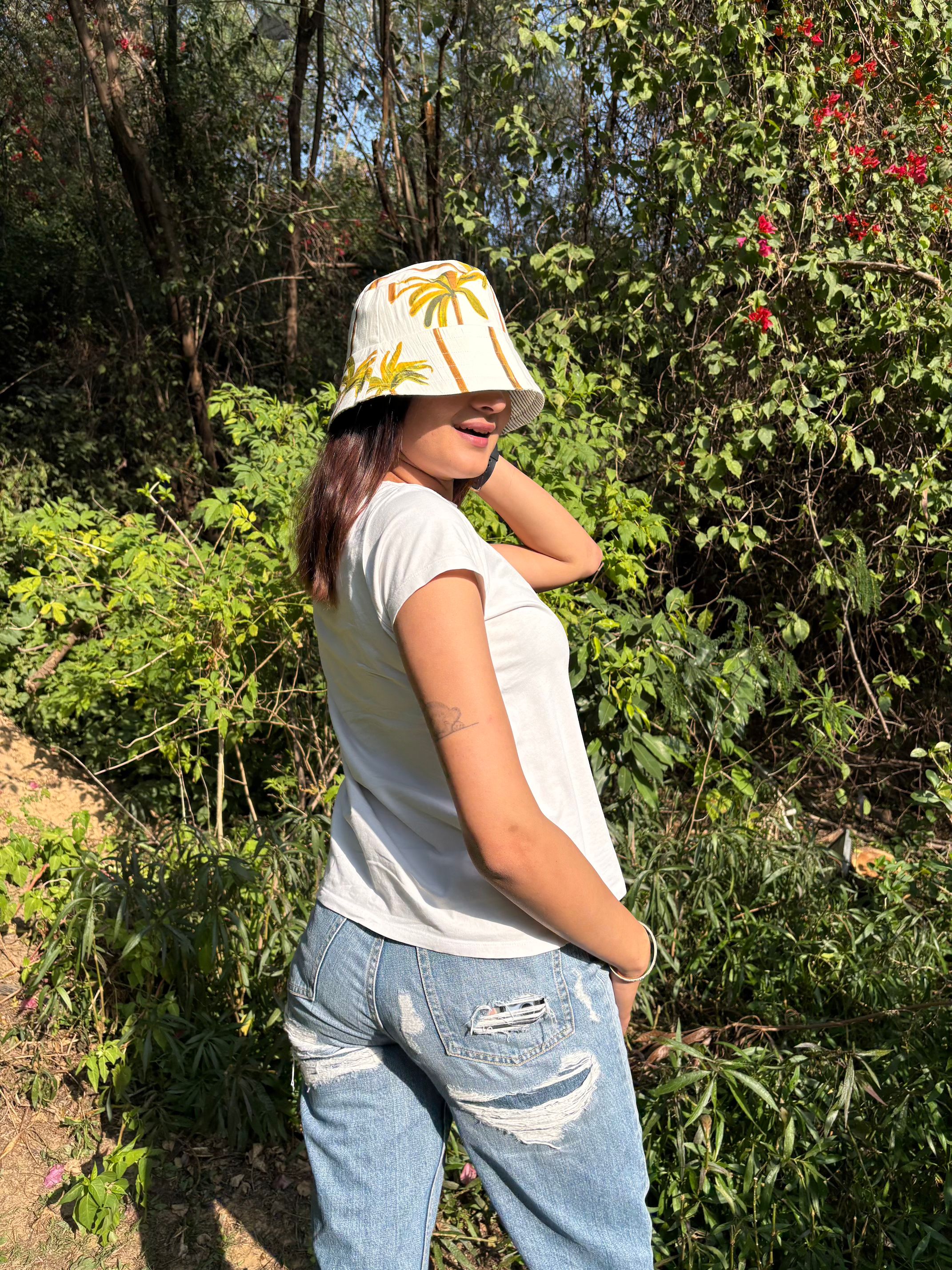 Palm Escape - Cotton REVERSIBLE Bucket Hat