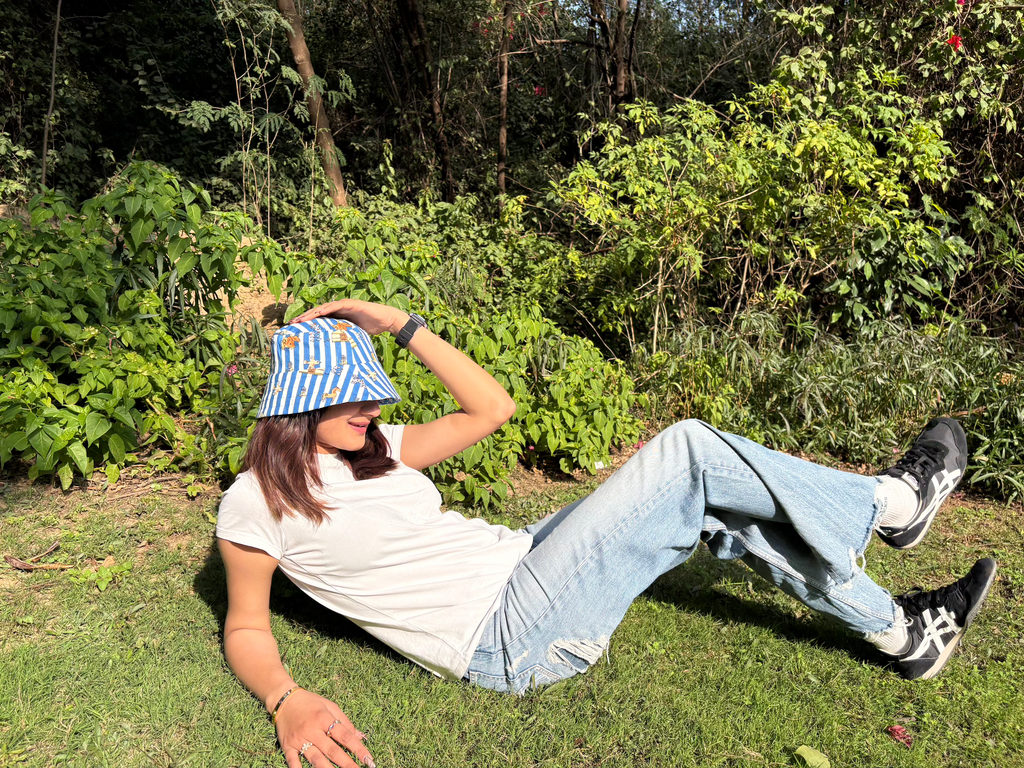 Hidden Animals in Stripes - Cotton REVERSIBLE Bucket Hat