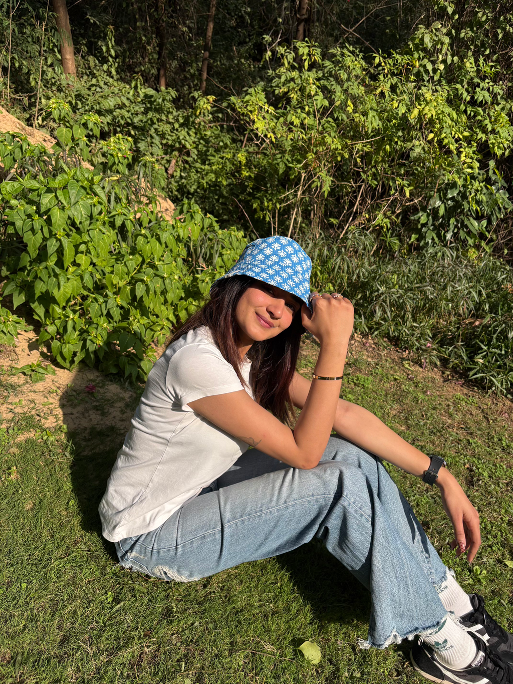 Hidden Animals in Stripes - Cotton REVERSIBLE Bucket Hat