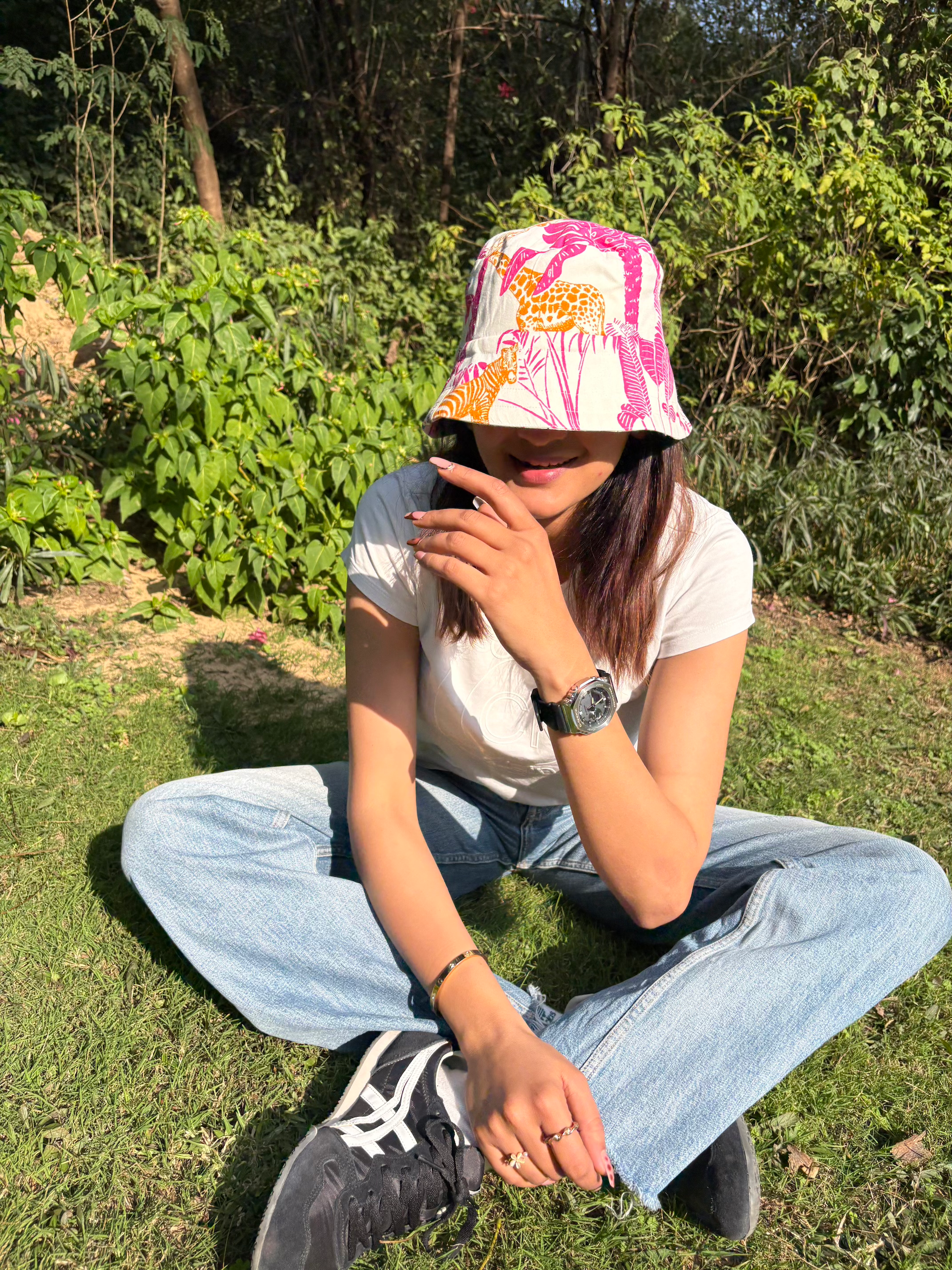 Flamingos and Pineapples - Cotton REVERSIBLE Bucket Hat