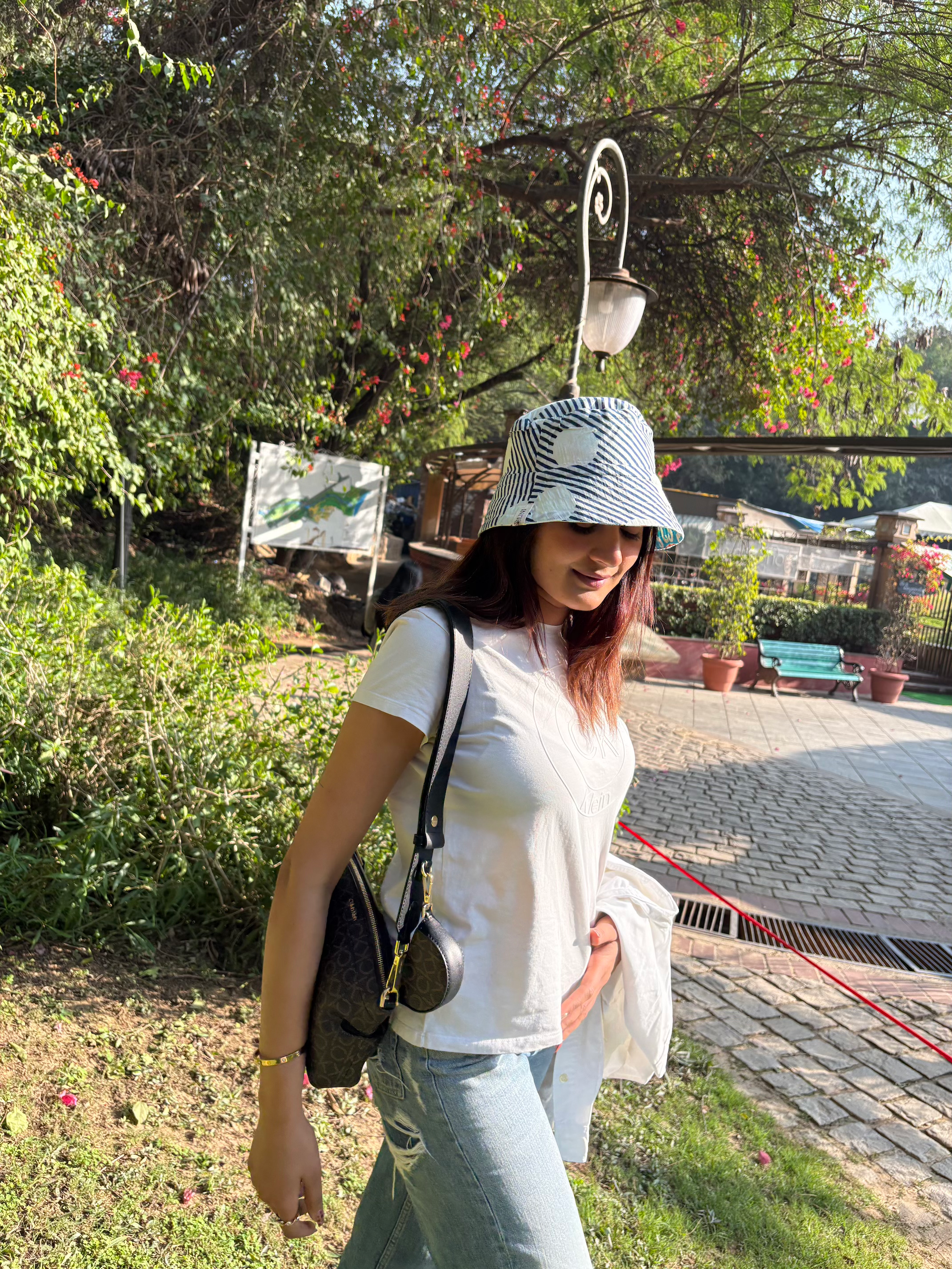 Colour Splash with Polka Stripes - Cotton REVERSIBLE Bucket Hat