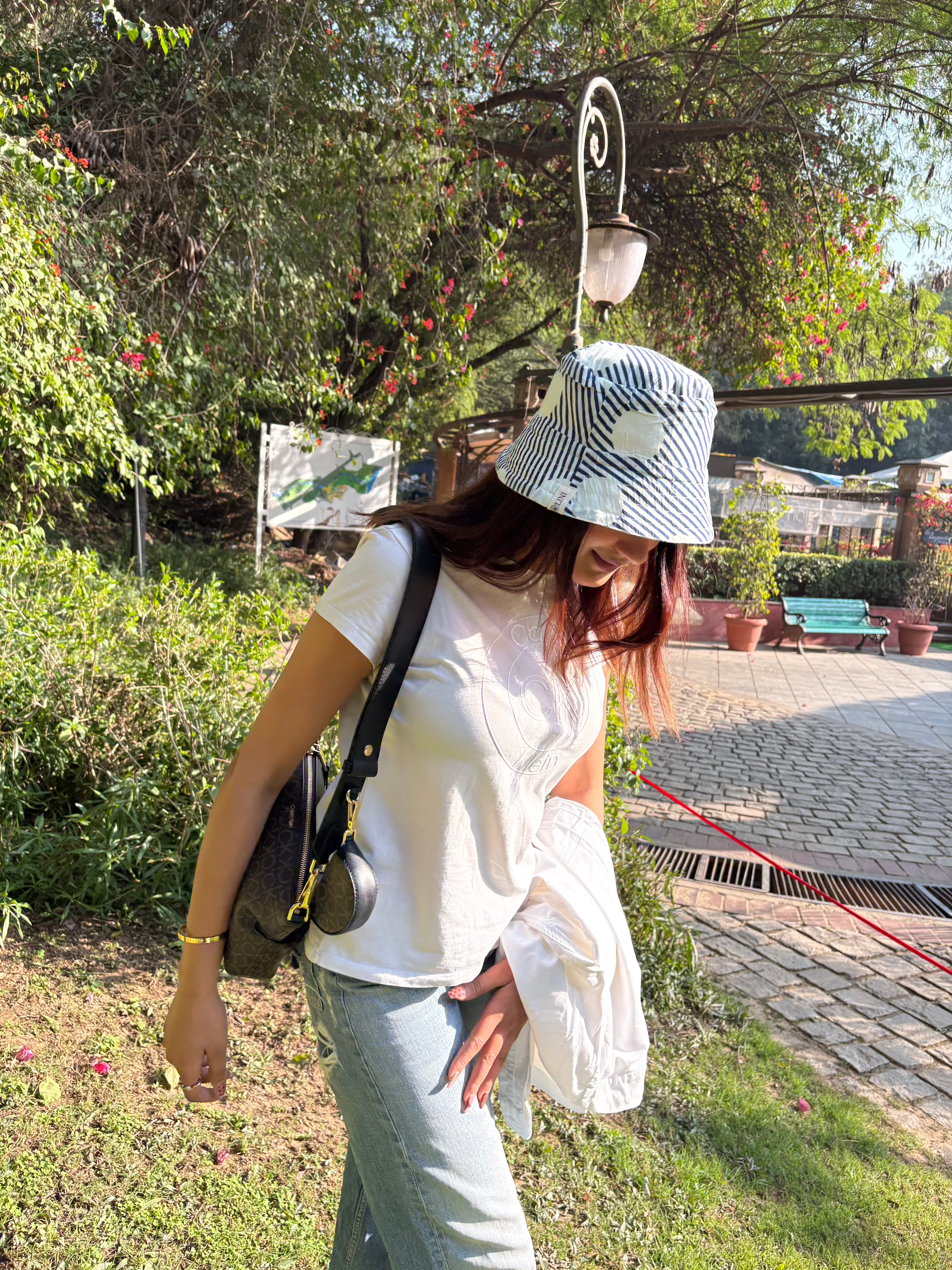 Colour Splash with Polka Stripes - Cotton REVERSIBLE Bucket Hat