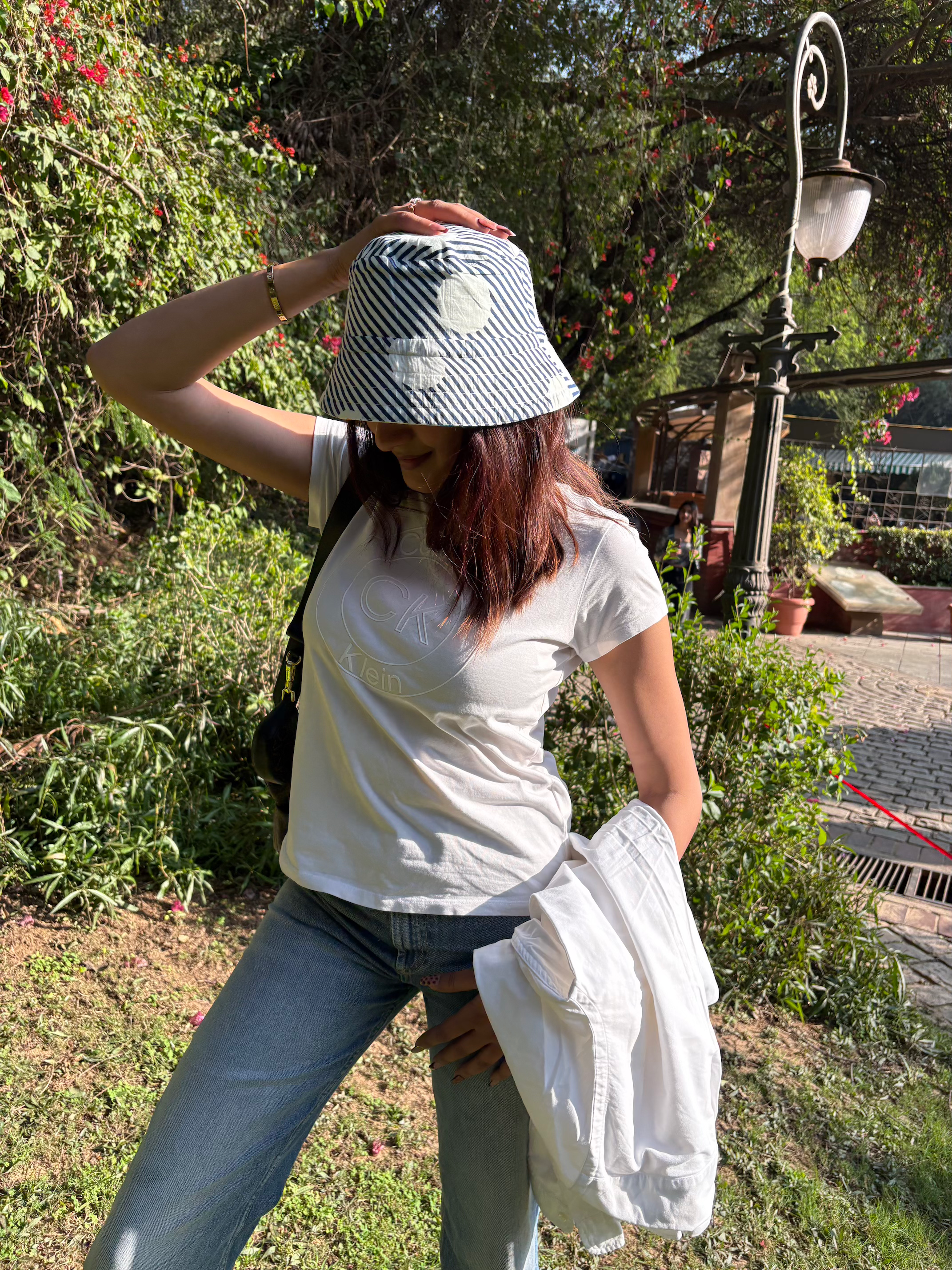 Colour Splash with Polka Stripes - Cotton REVERSIBLE Bucket Hat