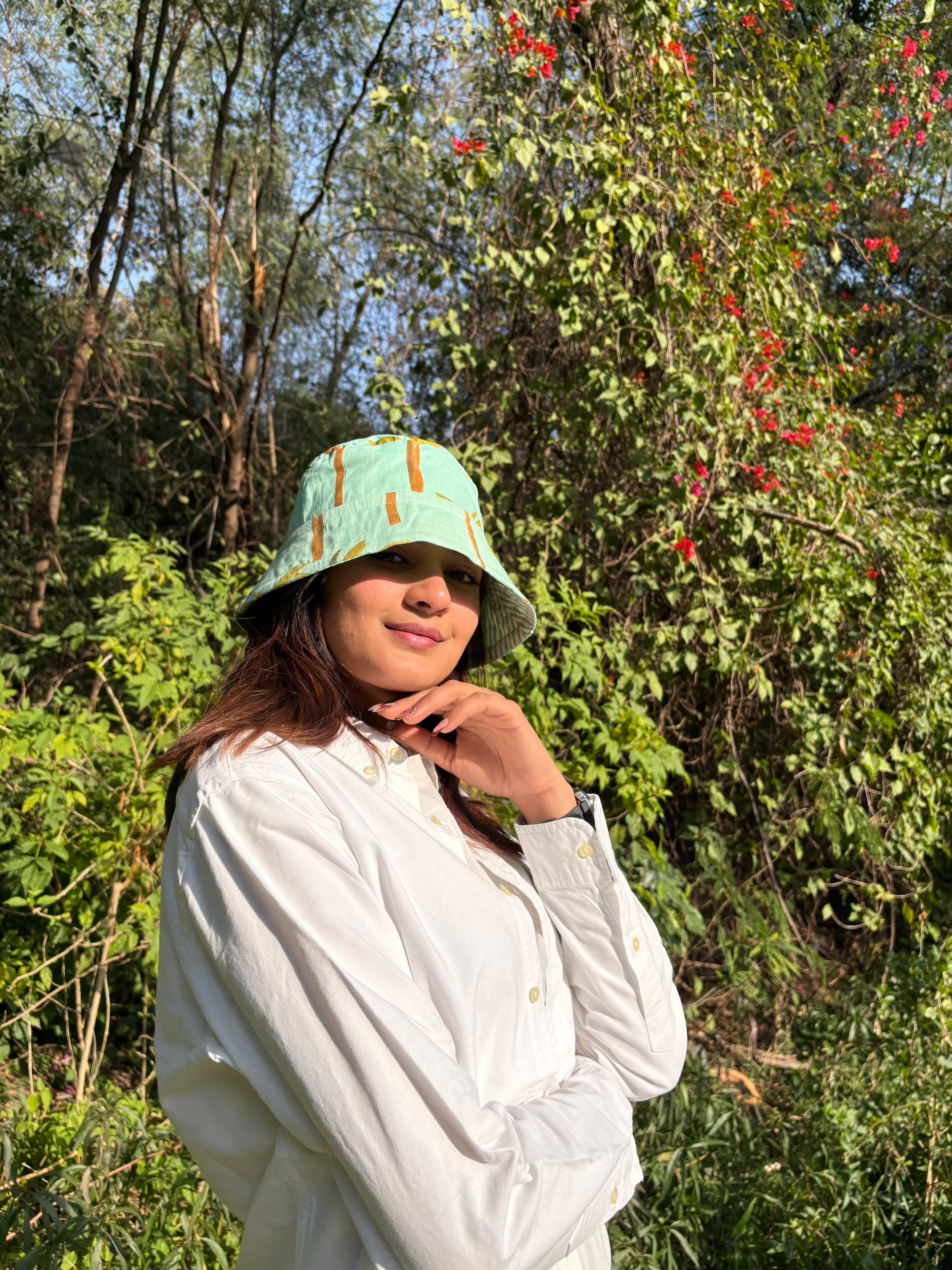 Palm Treasure - Cotton REVERSIBLE Bucket Hat