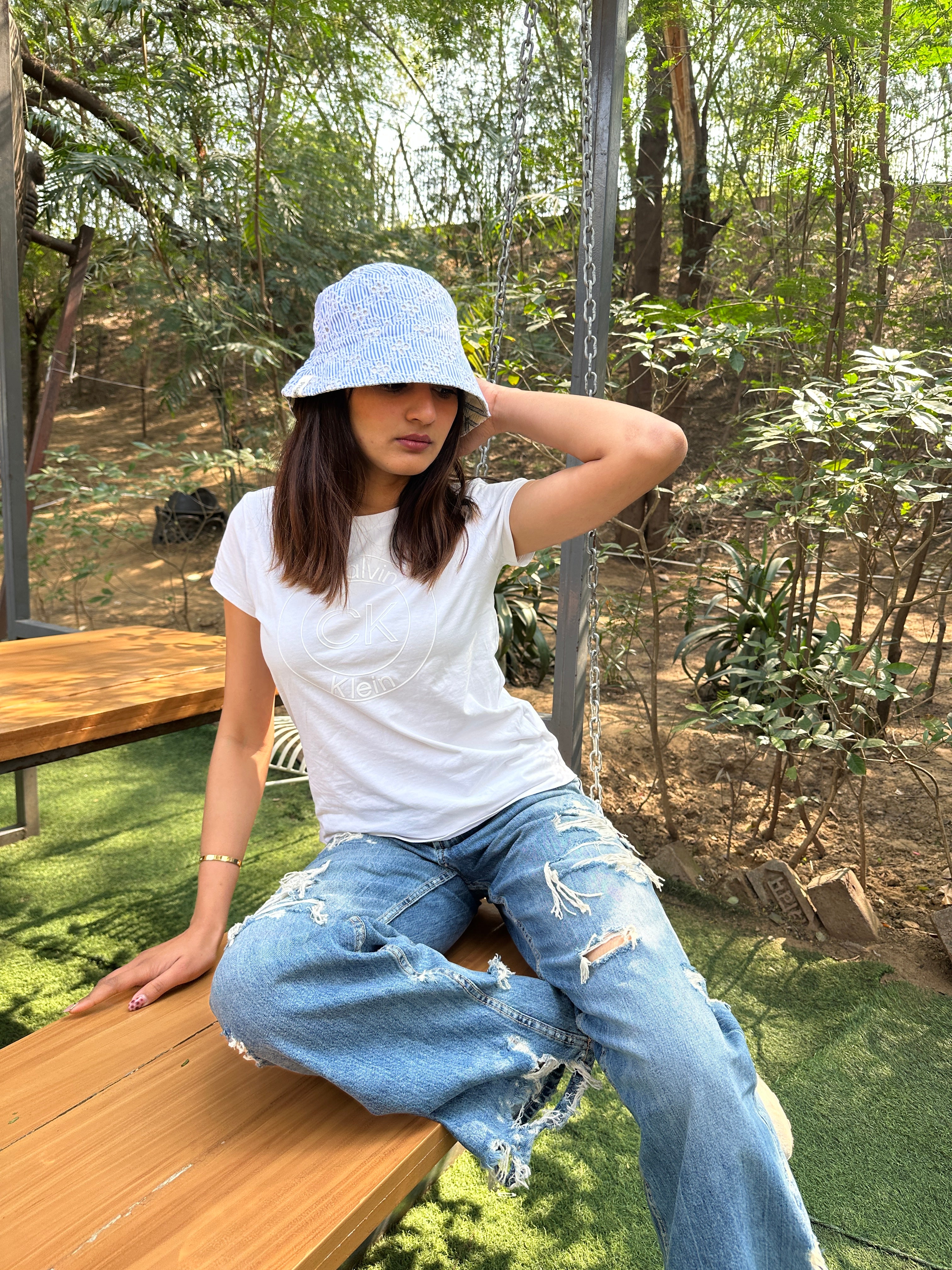 Schiffli Palace - Cotton REVERSIBLE Bucket Hat