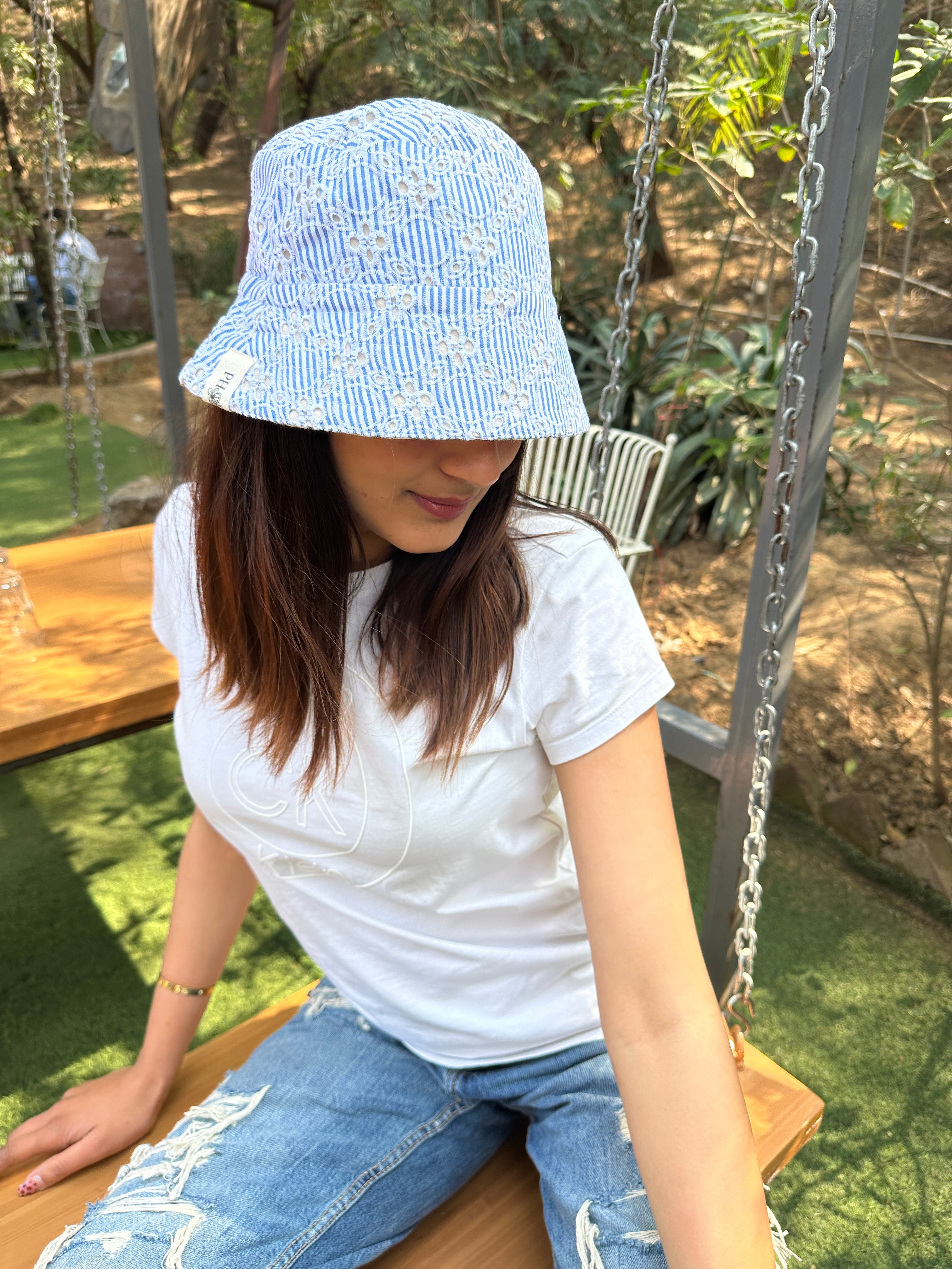 Schiffli Palace - Cotton REVERSIBLE Bucket Hat