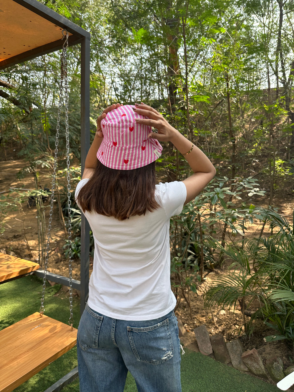 Lavender Hibiscus - Cotton REVERSIBLE Bucket Hat