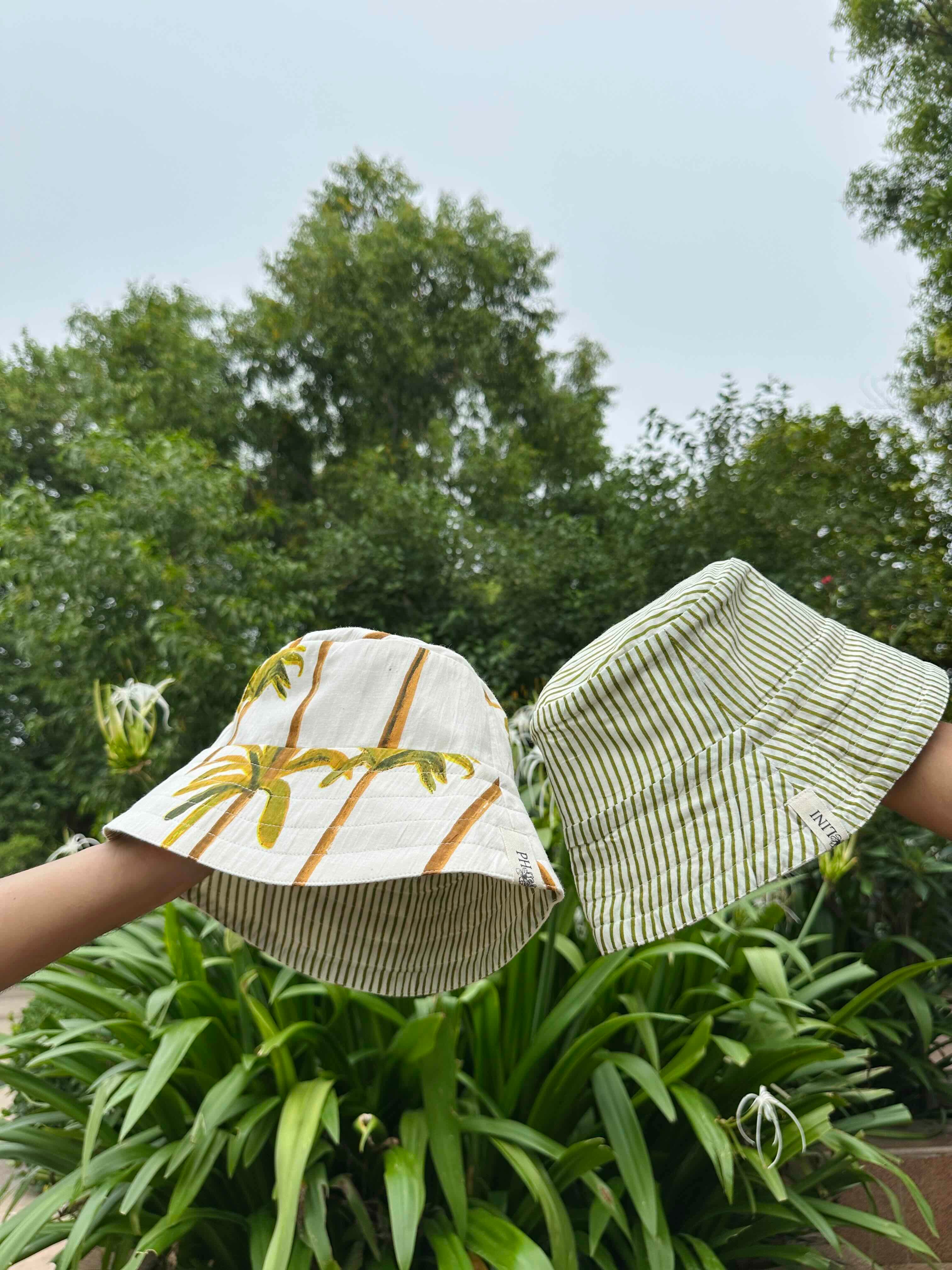 Palm Escape - Cotton REVERSIBLE Bucket Hat