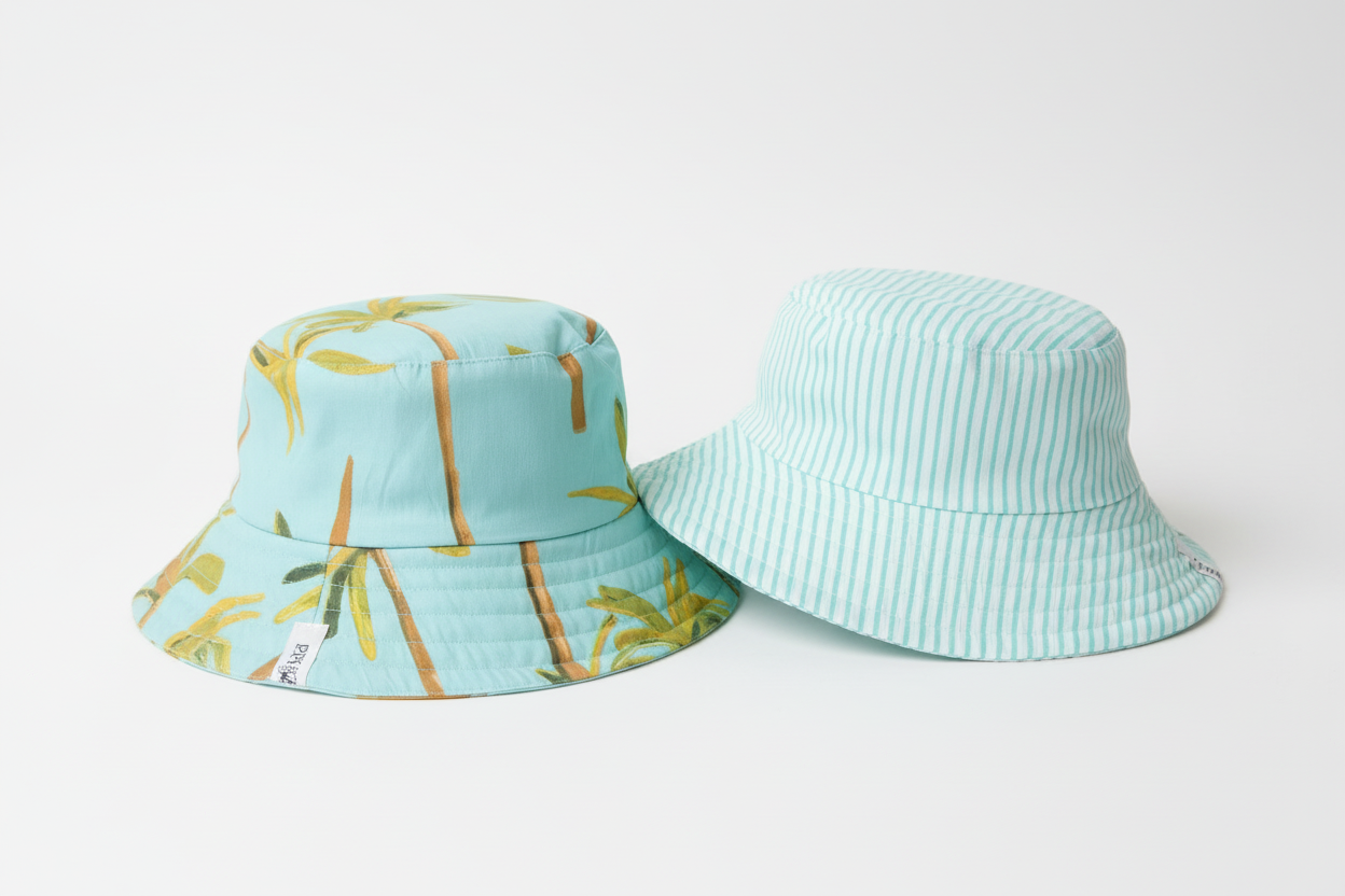 Palm Treasure - Cotton REVERSIBLE Bucket Hat