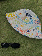 Colour Splash with Polka Stripes - Cotton REVERSIBLE Bucket Hat