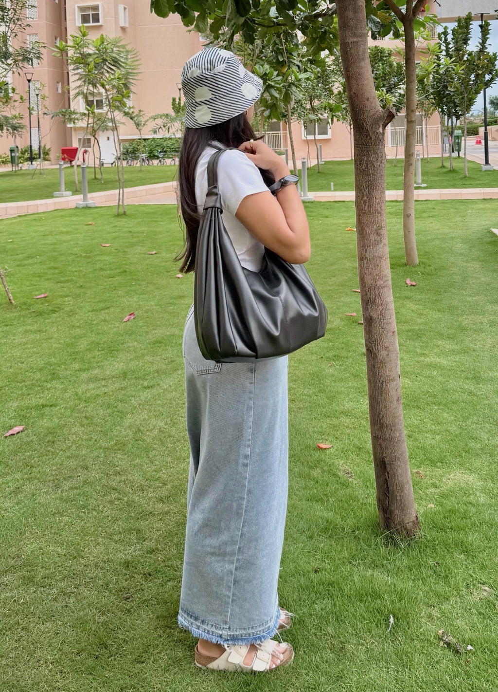 Colour Splash with Polka Stripes - Cotton REVERSIBLE Bucket Hat