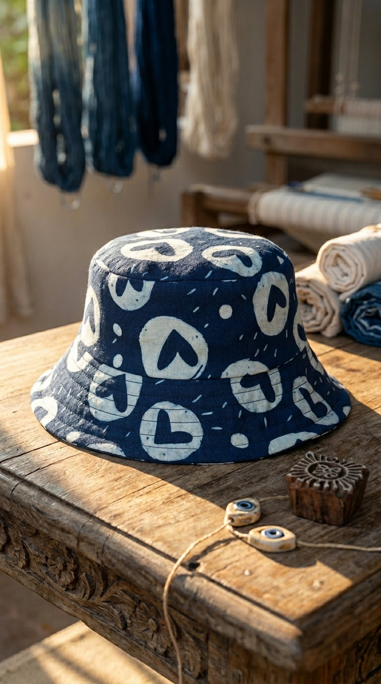 Hat got Hearts - Cotton REVERSIBLE Bucket Hat