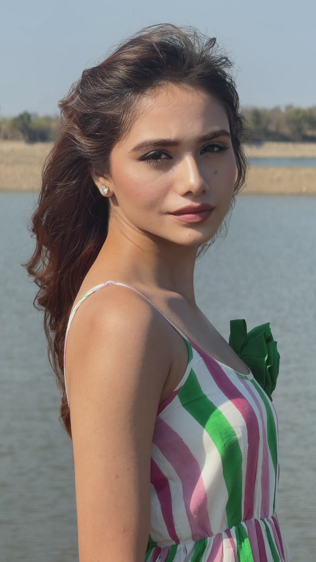 Watermelon Hand-Block Dress