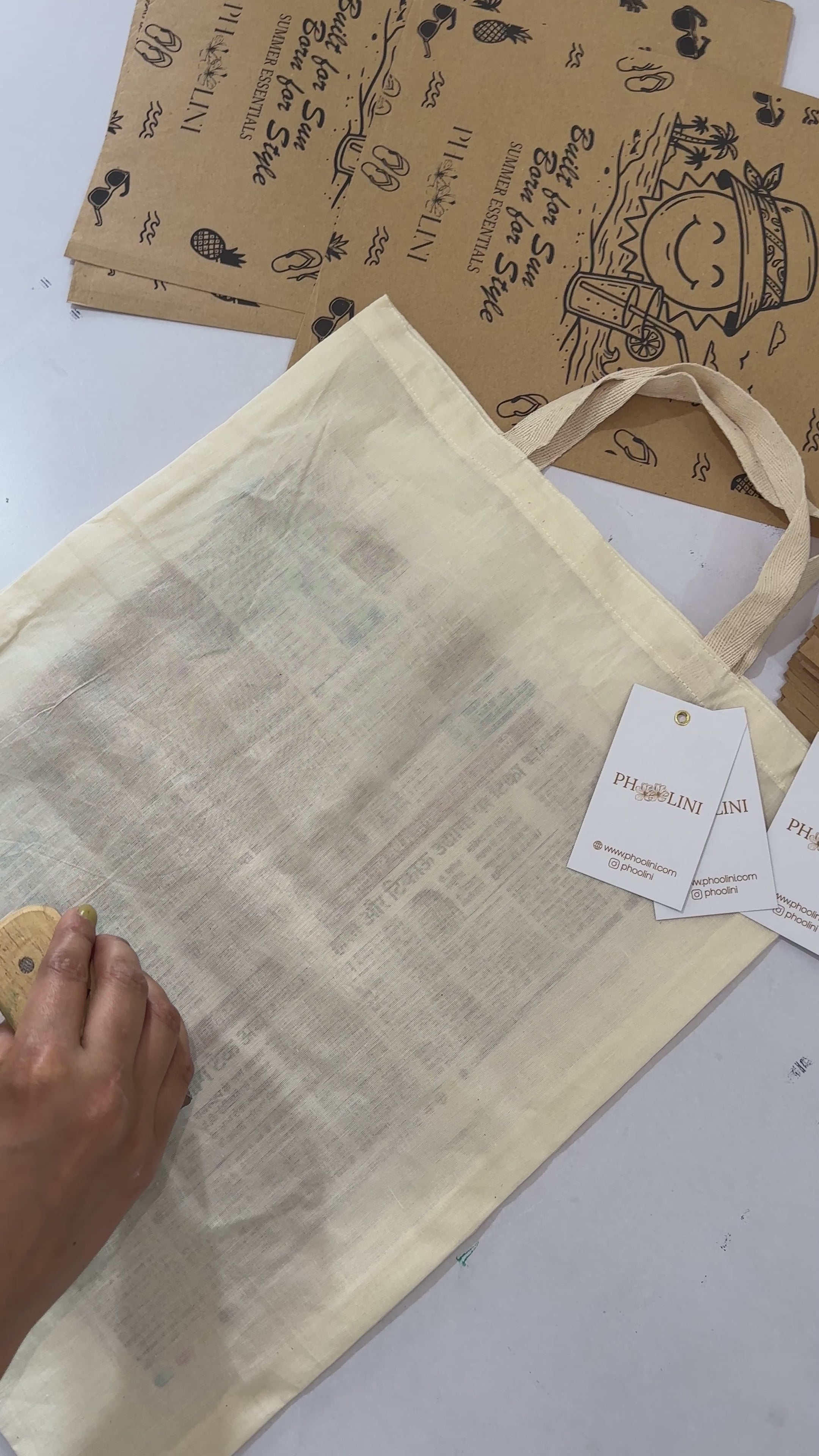 Custom Hand-block Tote Bag