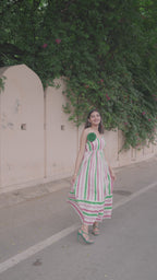 Watermelon Hand-Block Dress